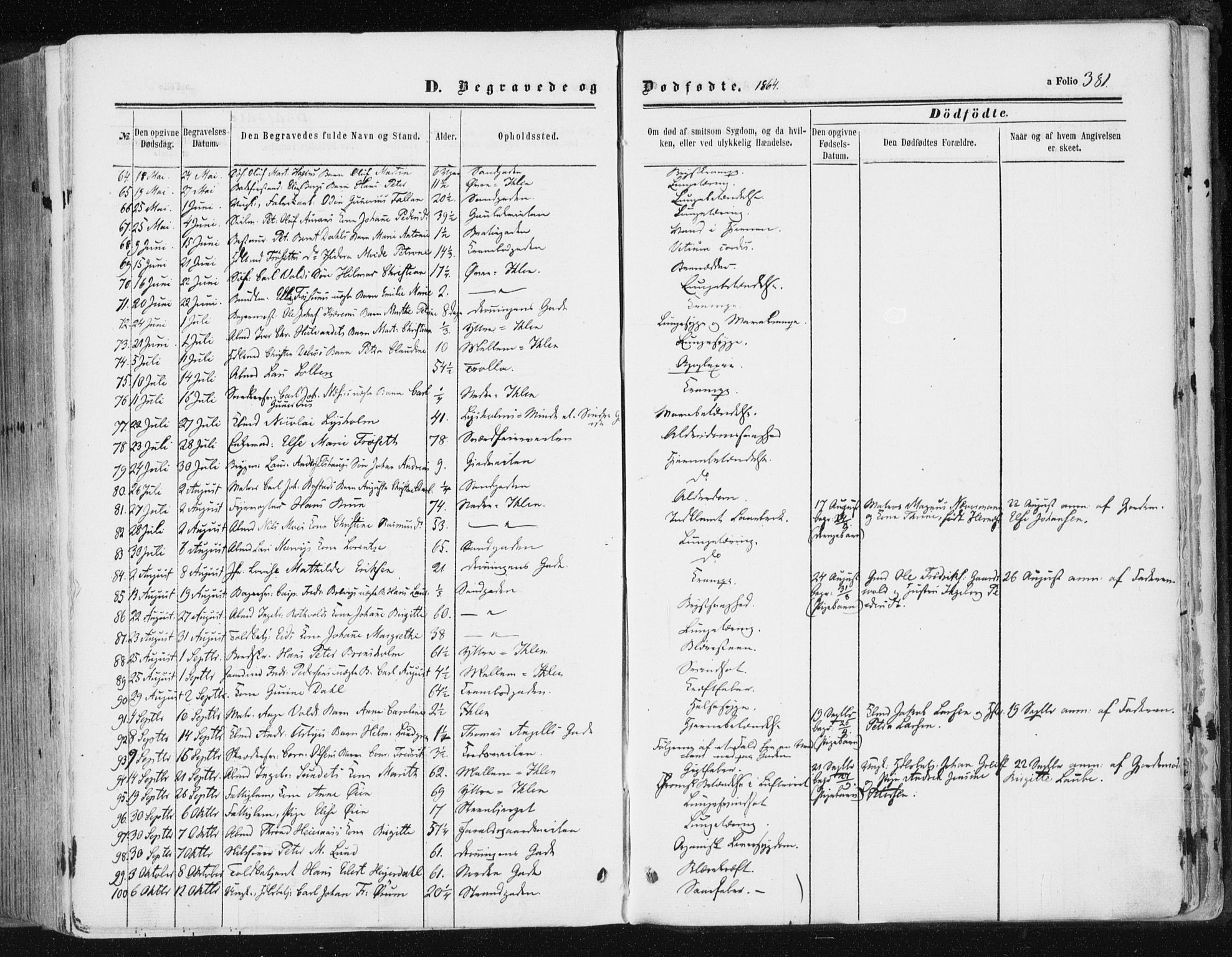 Ministerialprotokoller, klokkerbøker og fødselsregistre - Sør-Trøndelag, SAT/A-1456/602/L0115: Ministerialbok nr. 602A13, 1860-1872, s. 381