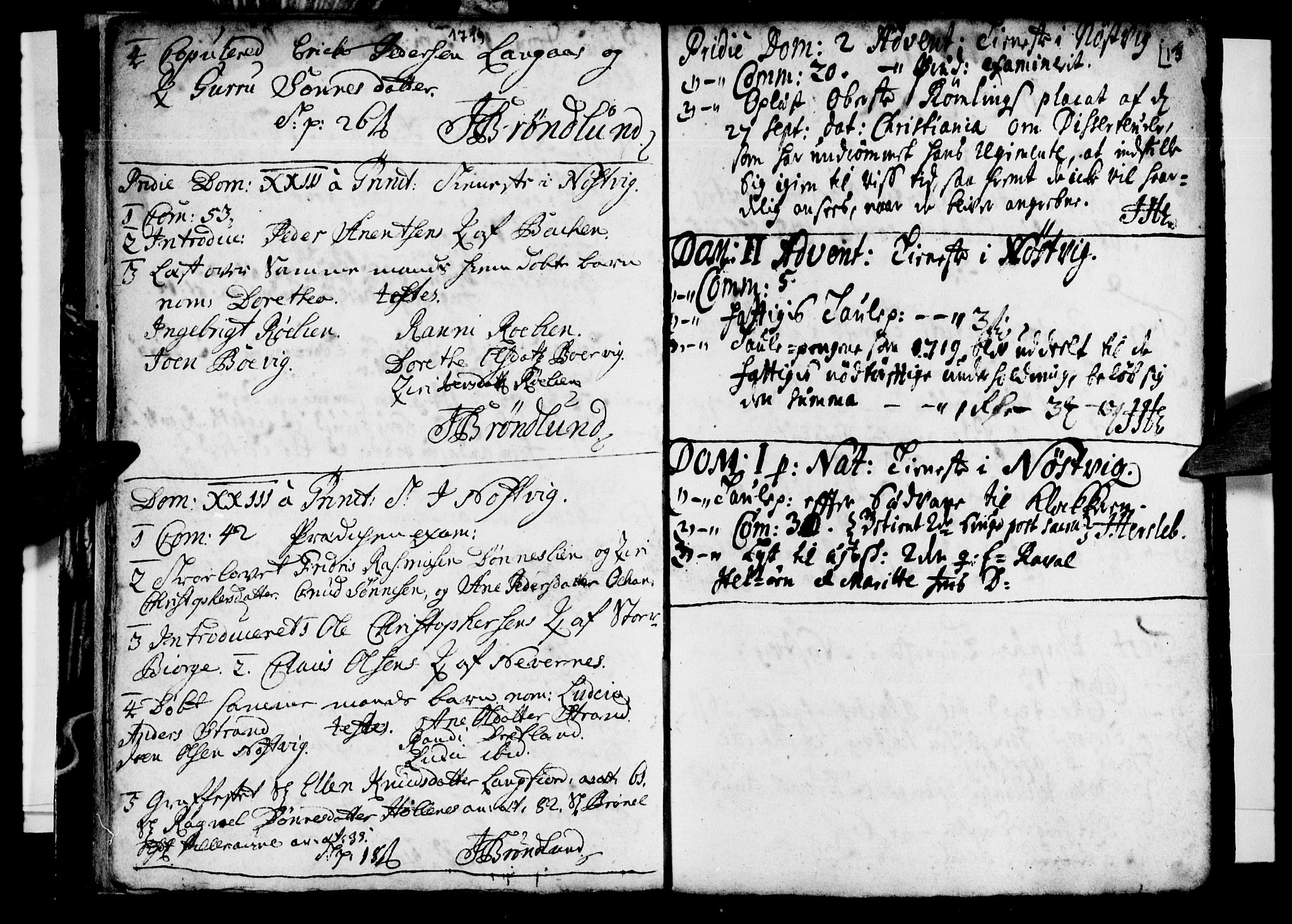 Ministerialprotokoller, klokkerbøker og fødselsregistre - Nordland, AV/SAT-A-1459/814/L0221: Ministerialbok nr. 814A02, 1718-1762, s. 13