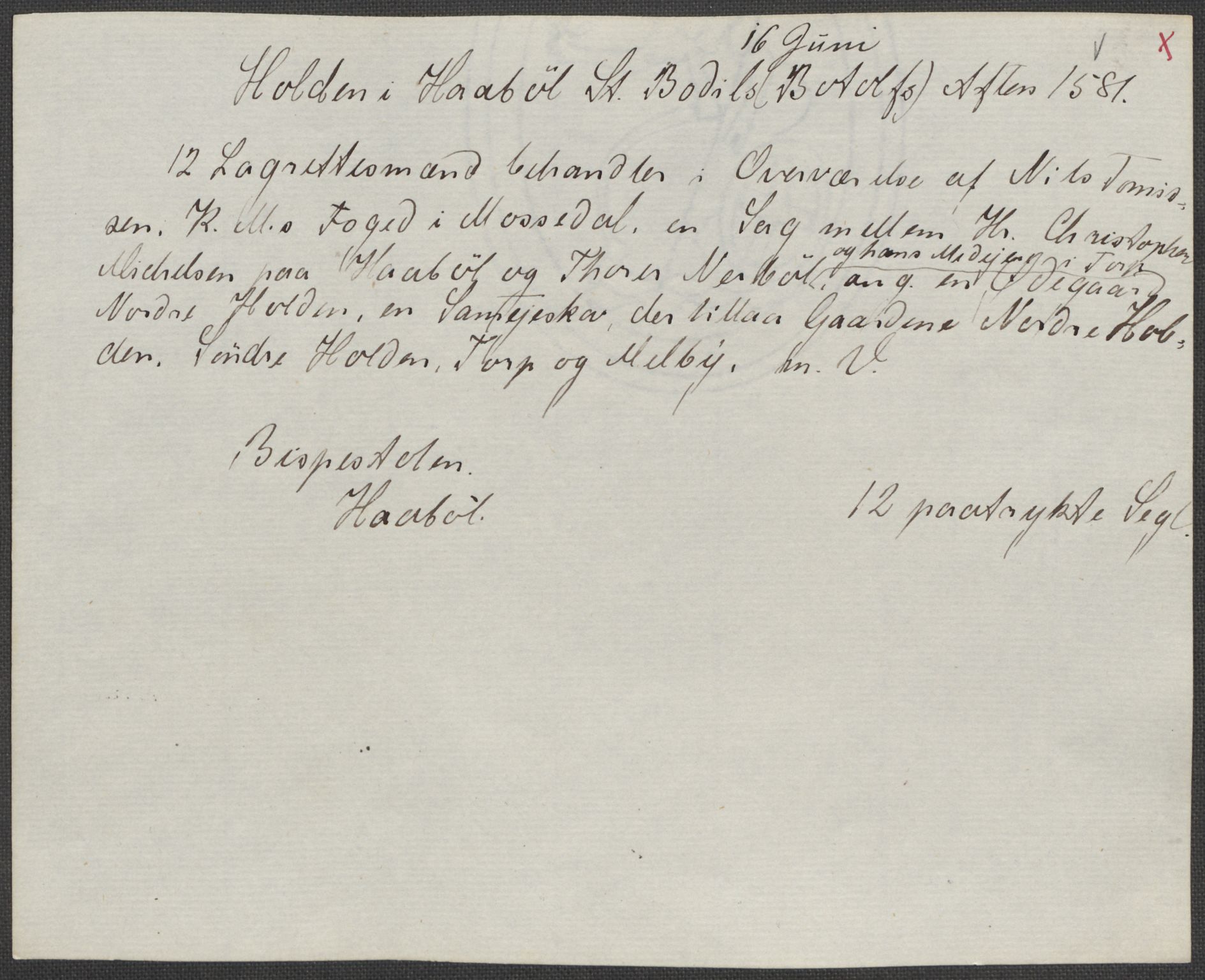 Riksarkivets diplomsamling, RA/EA-5965/F15/L0005: Prestearkiv - Østfold, 1572-1830, s. 97