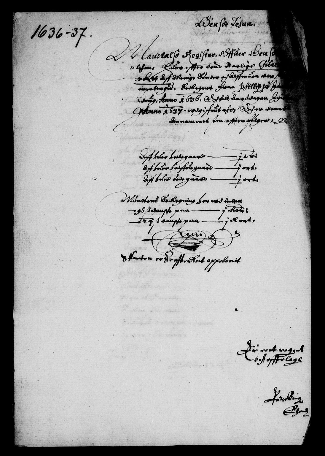 Rentekammeret inntil 1814, Reviderte regnskaper, Lensregnskaper, RA/EA-5023/R/Rb/Rbe/L0001: Onsøy len, 1626-1639