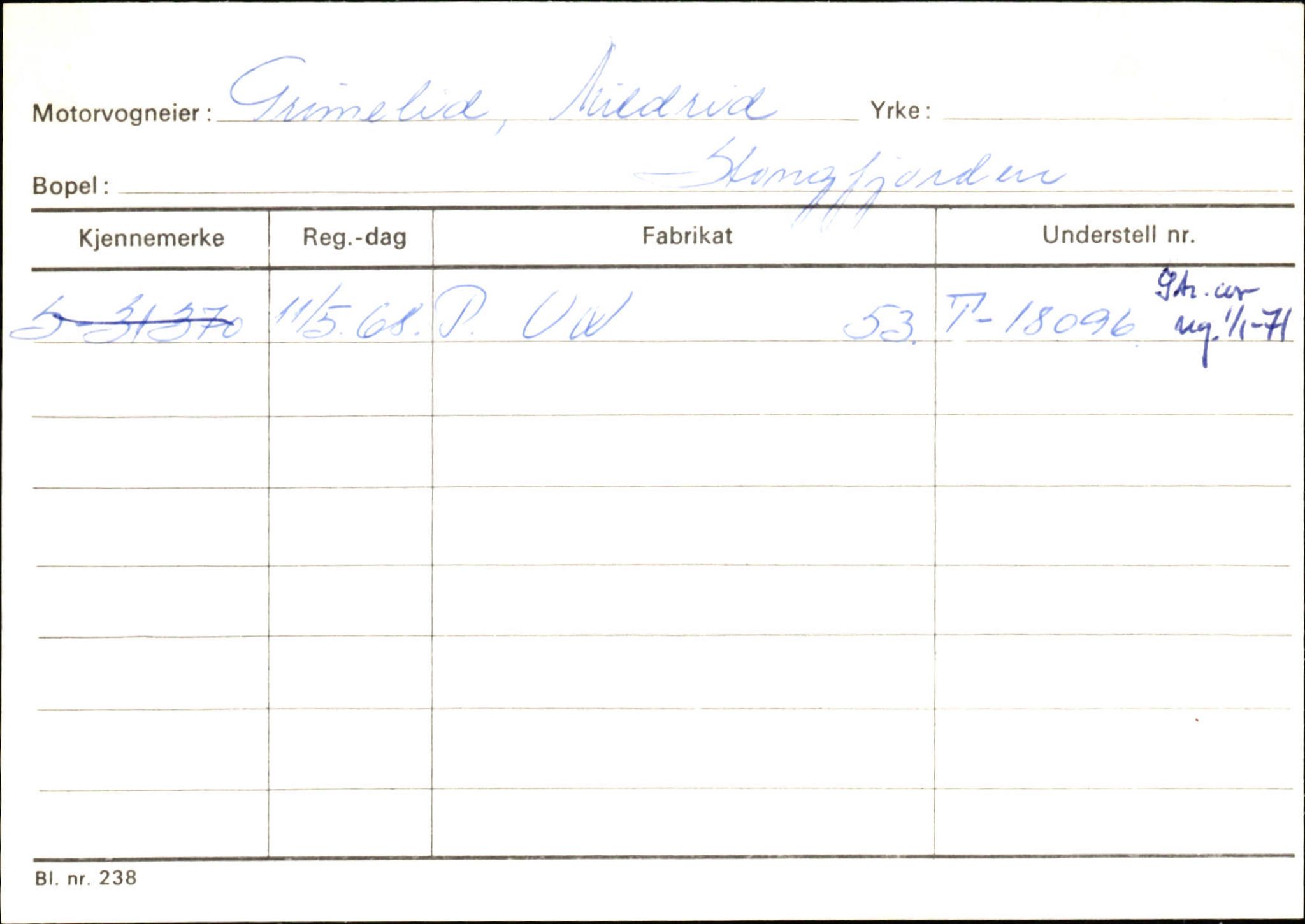 Statens vegvesen, Sogn og Fjordane vegkontor, AV/SAB-A-5301/4/F/L0132: Eigarregister Askvoll A-Å. Balestrand A-Å, 1945-1975, s. 435