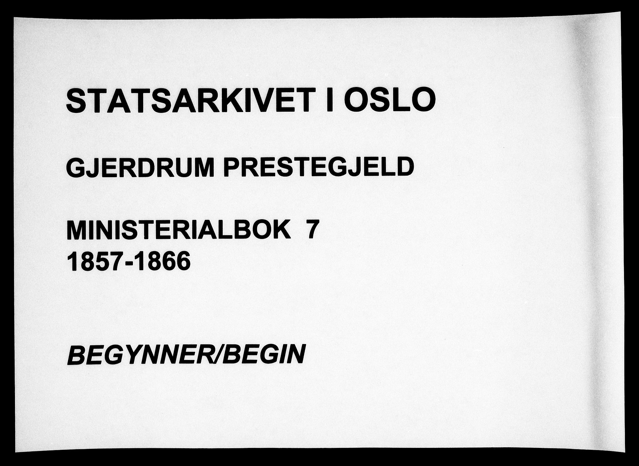 Gjerdrum prestekontor Kirkebøker, SAO/A-10412b/F/Fa/L0007: Ministerialbok nr. I 7, 1857-1866