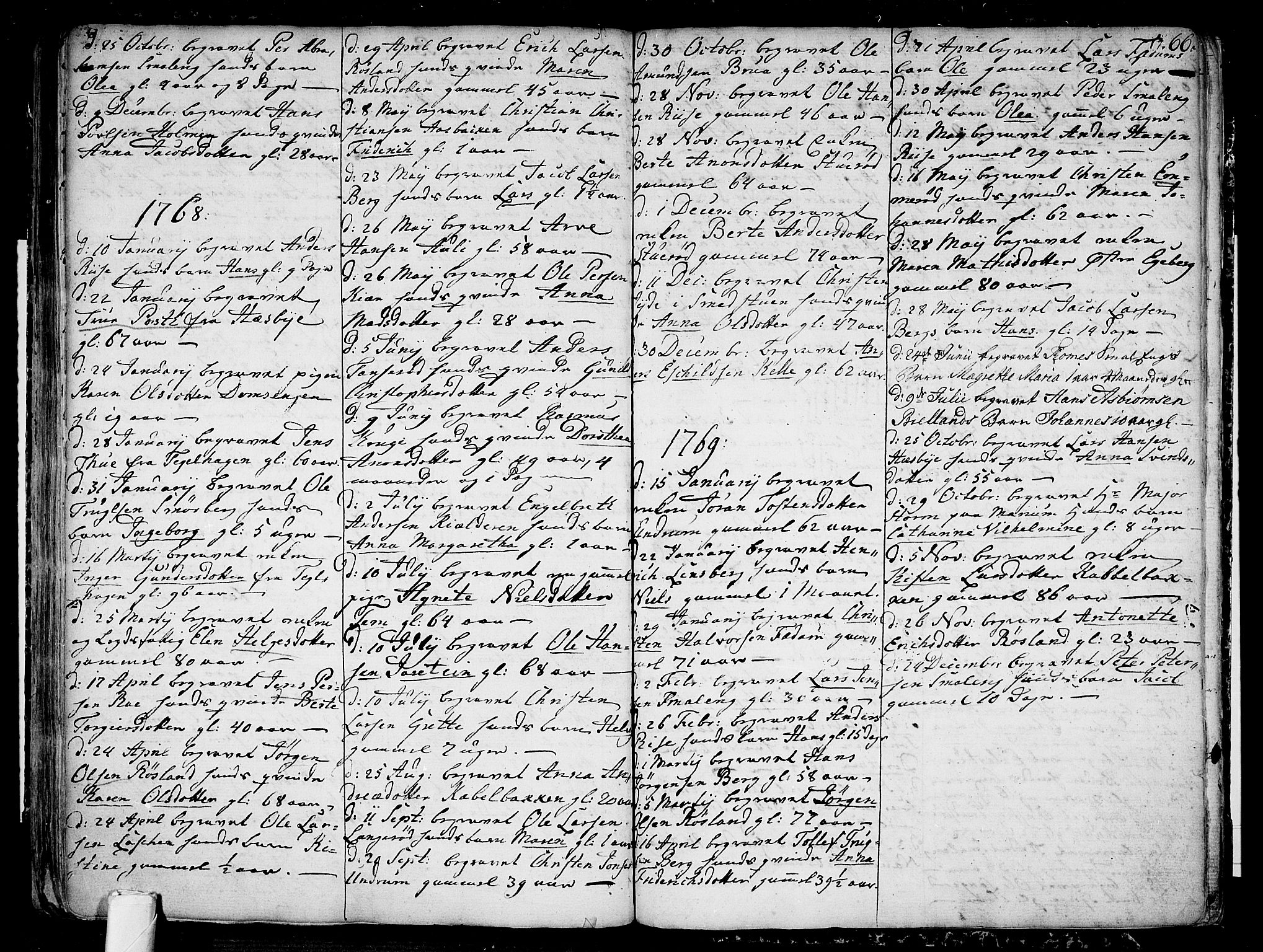 Sem kirkebøker, AV/SAKO-A-5/F/Fa/L0002: Ministerialbok nr. I 2, 1764-1798, s. 66