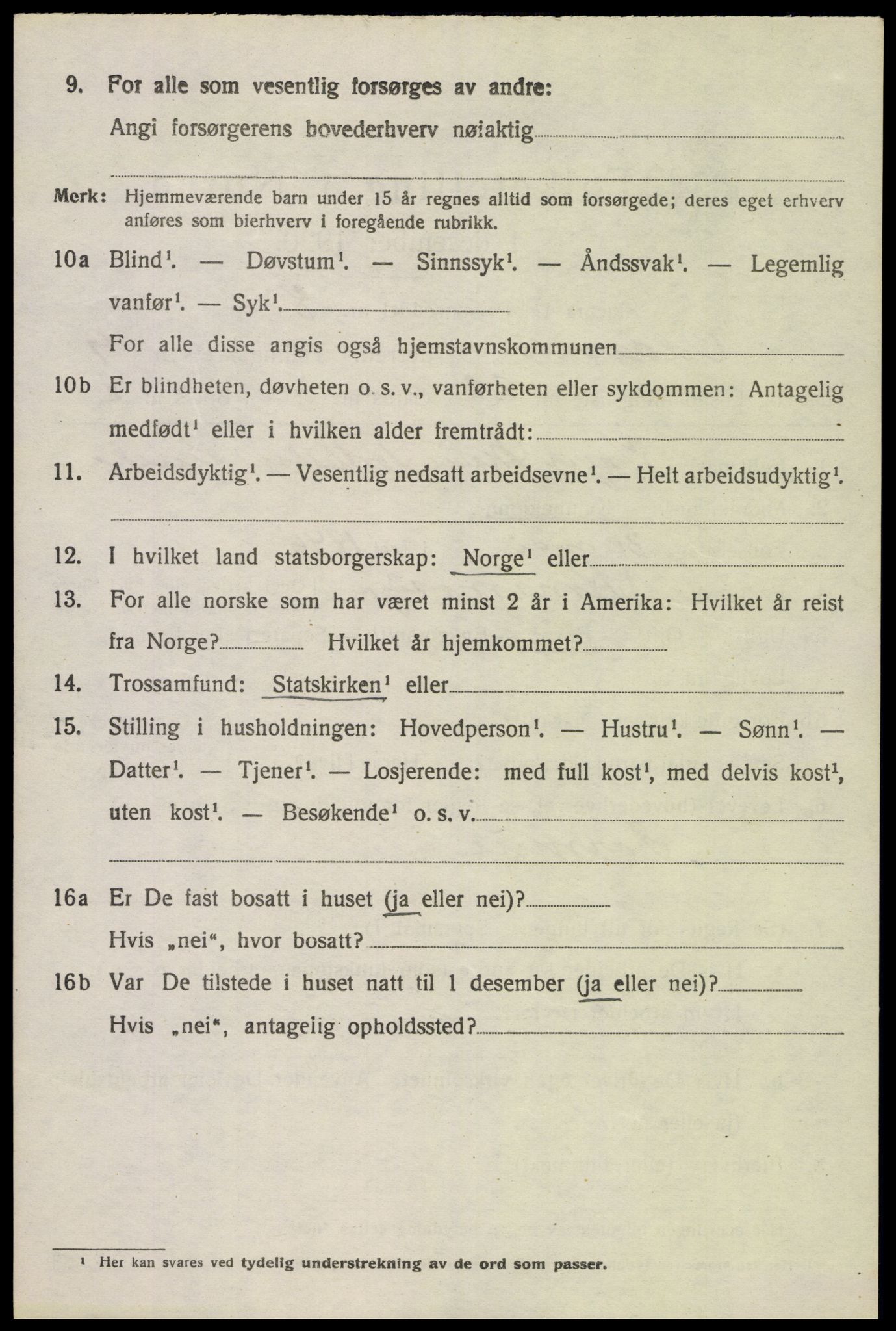 SAK, Folketelling 1920 for 1012 Oddernes herred, 1920, s. 6284