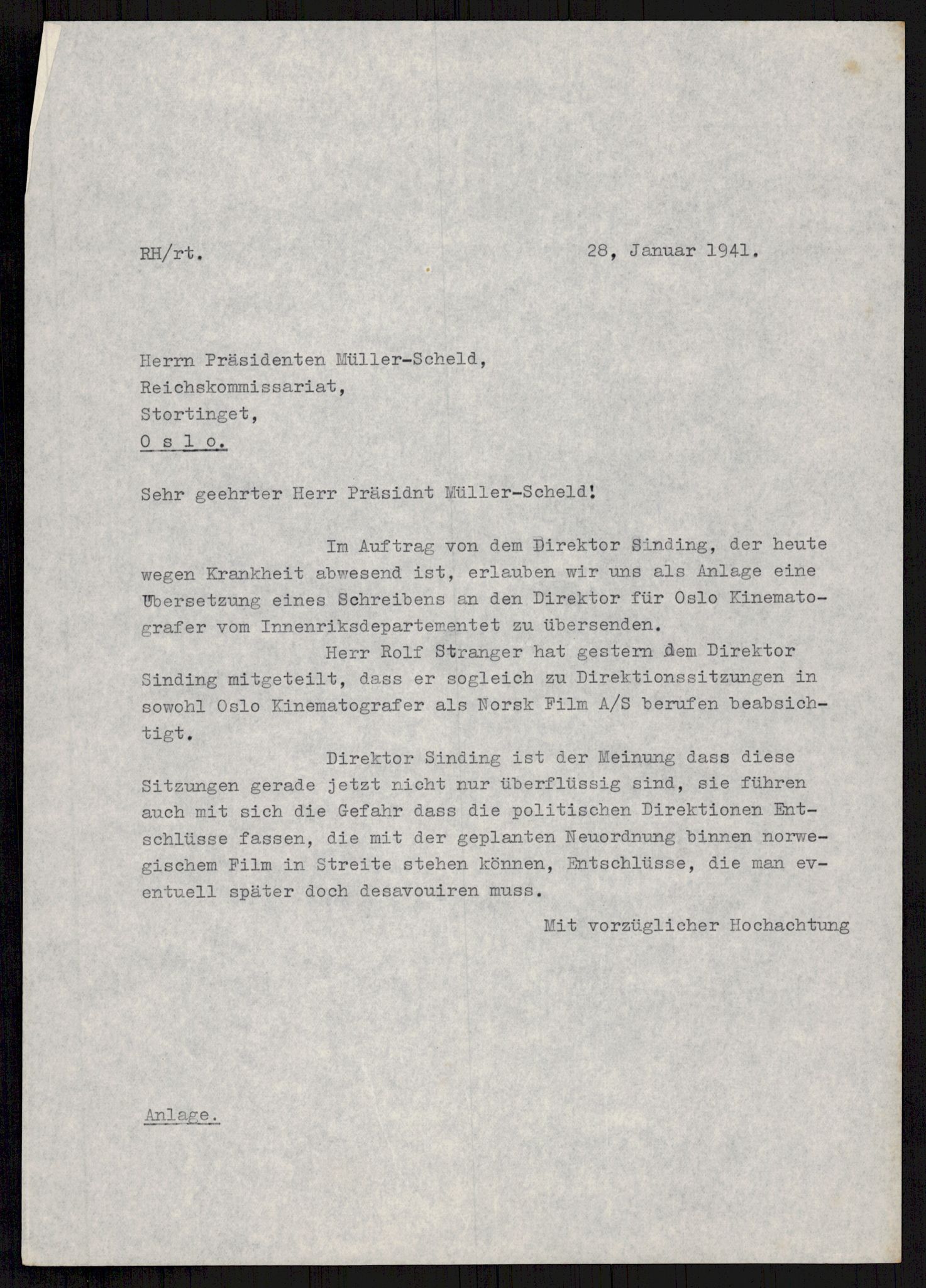 Tyske arkiver, Reichskommissariat, AV/RA-RAFA-2174/E/Ei/L0002/0005: Dokumentsamling / Dokumenter etter Leif Sinding, Statens Filmdirektorat , 1941-1943, s. 807