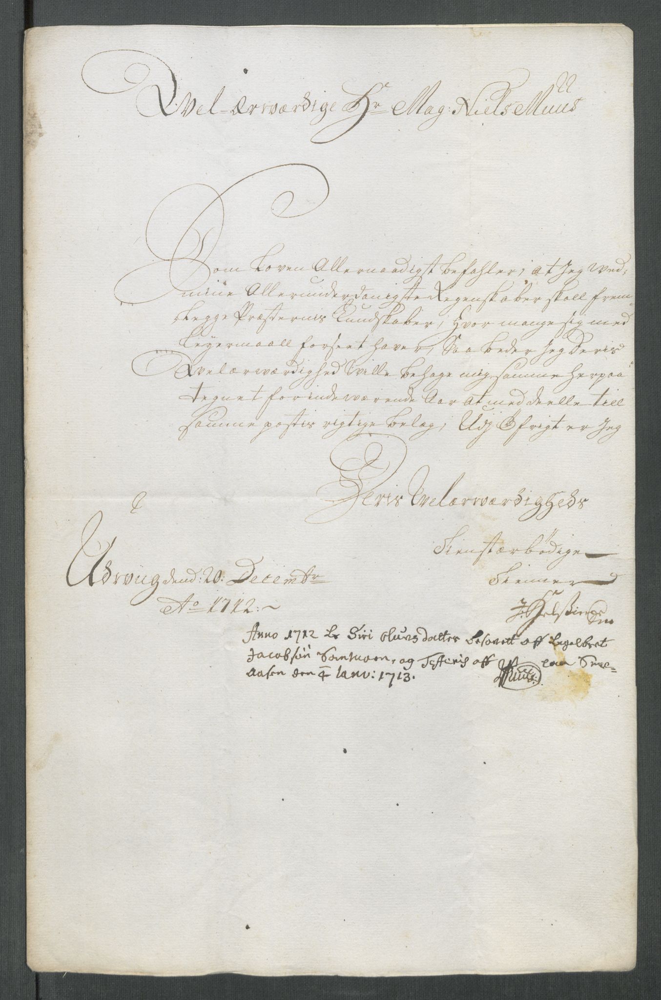 Rentekammeret inntil 1814, Reviderte regnskaper, Fogderegnskap, RA/EA-4092/R63/L4320: Fogderegnskap Inderøy, 1712, s. 236