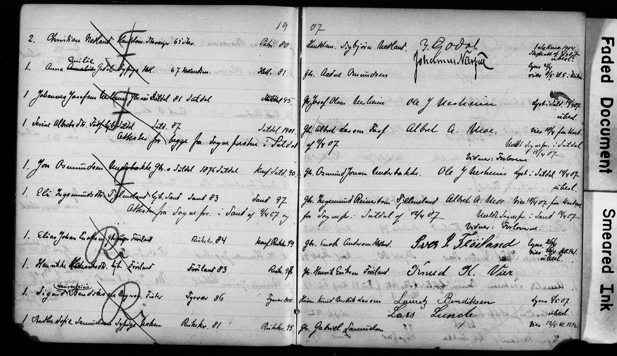 Hetland sokneprestkontor, AV/SAST-A-101826/70/705BA/L0004: Lysningsprotokoll nr. 4, 1906-1911
