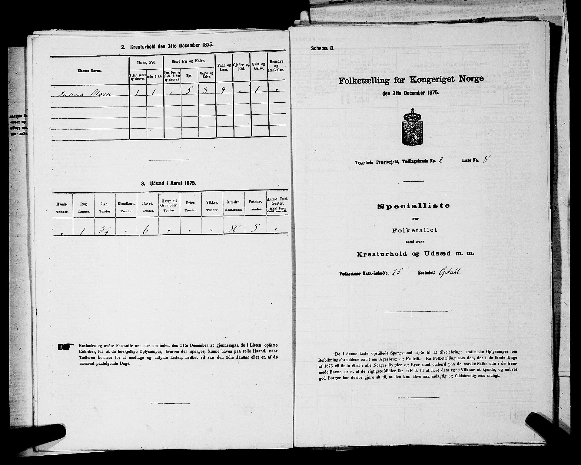 RA, Folketelling 1875 for 0122P Trøgstad prestegjeld, 1875, s. 170