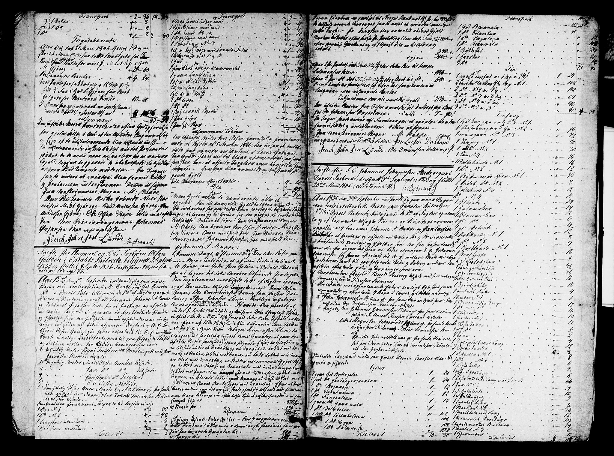 Sunnhordland sorenskrivar, AV/SAB-A-2401/1/H/Ha/Hab/L0003: Skifteprotokollar. Opdal, Os, Strandvik og Strandebarm. Register i protokoll, 1835-1844, s. 2-3
