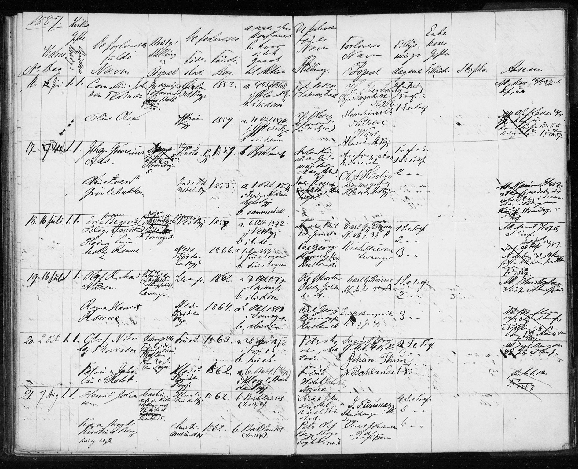 Ministerialprotokoller, klokkerbøker og fødselsregistre - Sør-Trøndelag, AV/SAT-A-1456/604/L0188: Ministerialbok nr. 604A11, 1878-1892