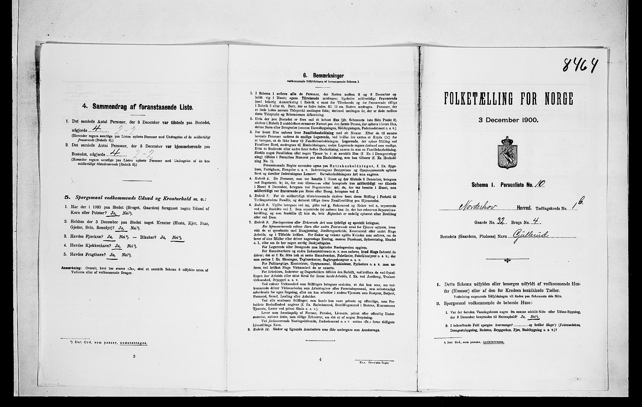 RA, Folketelling 1900 for 0613 Norderhov herred, 1900, s. 374