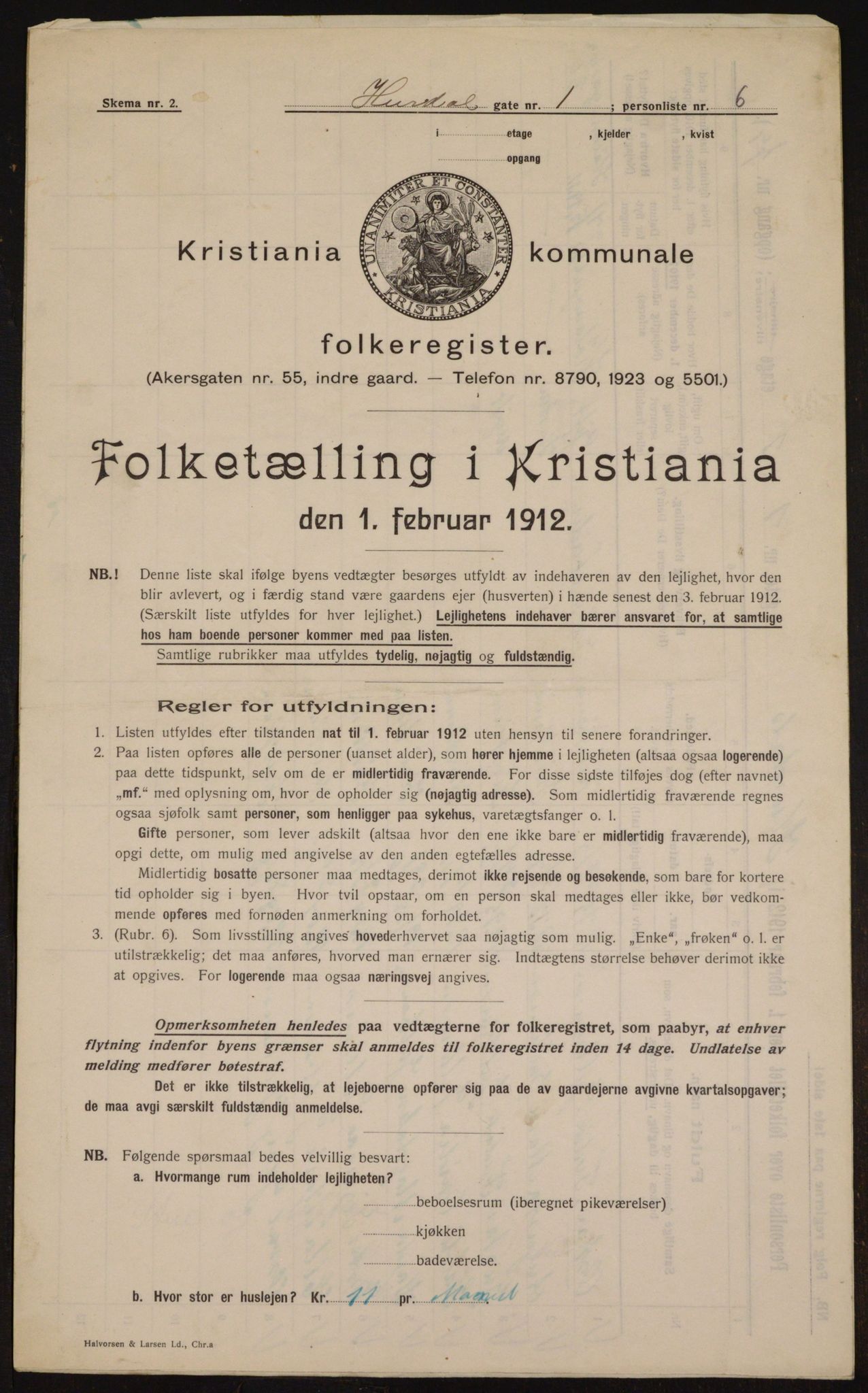 OBA, Kommunal folketelling 1.2.1912 for Kristiania, 1912, s. 42617