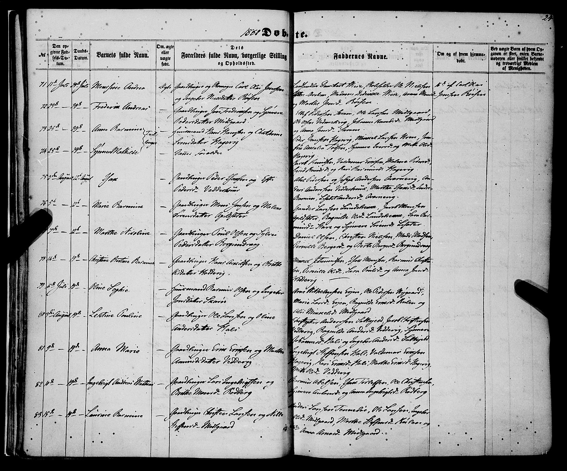 Selje sokneprestembete, AV/SAB-A-99938/H/Ha/Haa/Haaa: Ministerialbok nr. A 11, 1858-1870, s. 24