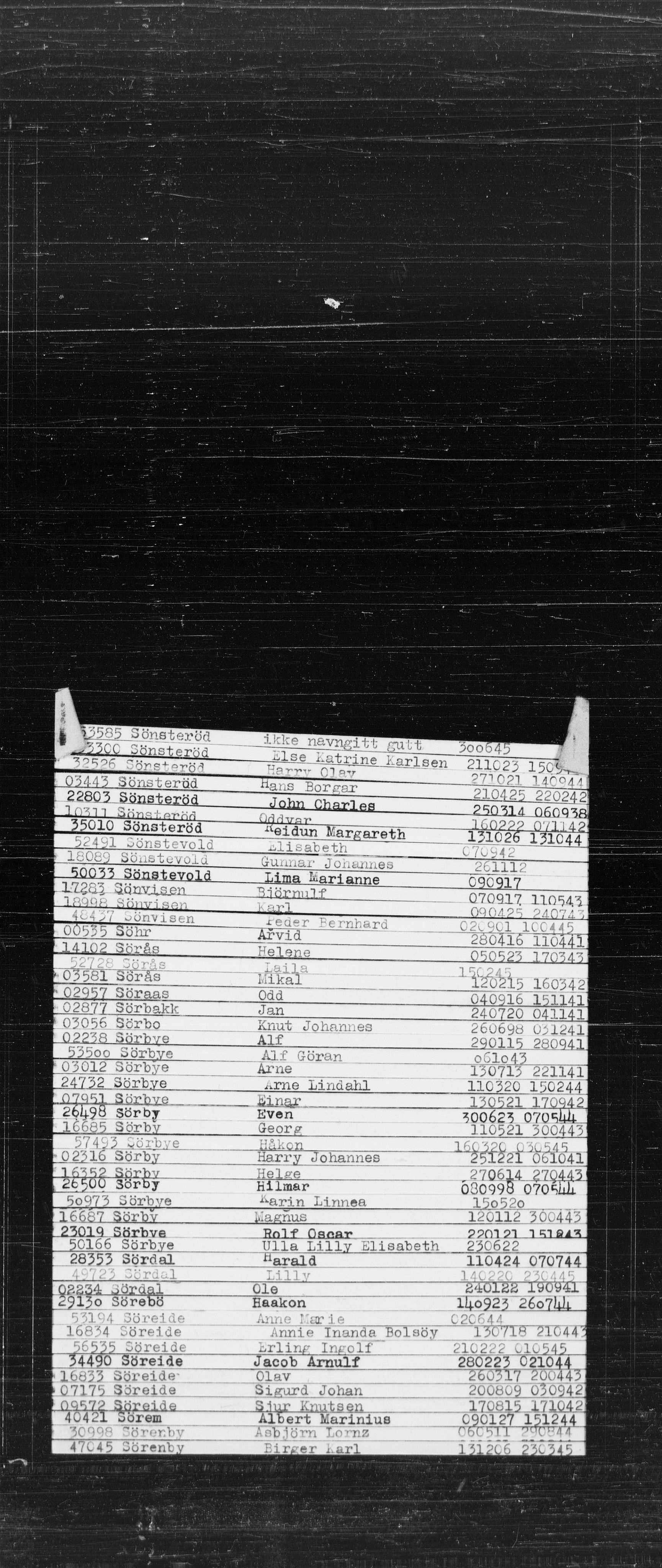 Den Kgl. Norske Legasjons Flyktningskontor, RA/S-6753/V/Va/L0022: Kjesäterkartoteket.  Alfabetisk register, A-Å., 1940-1945, s. 858