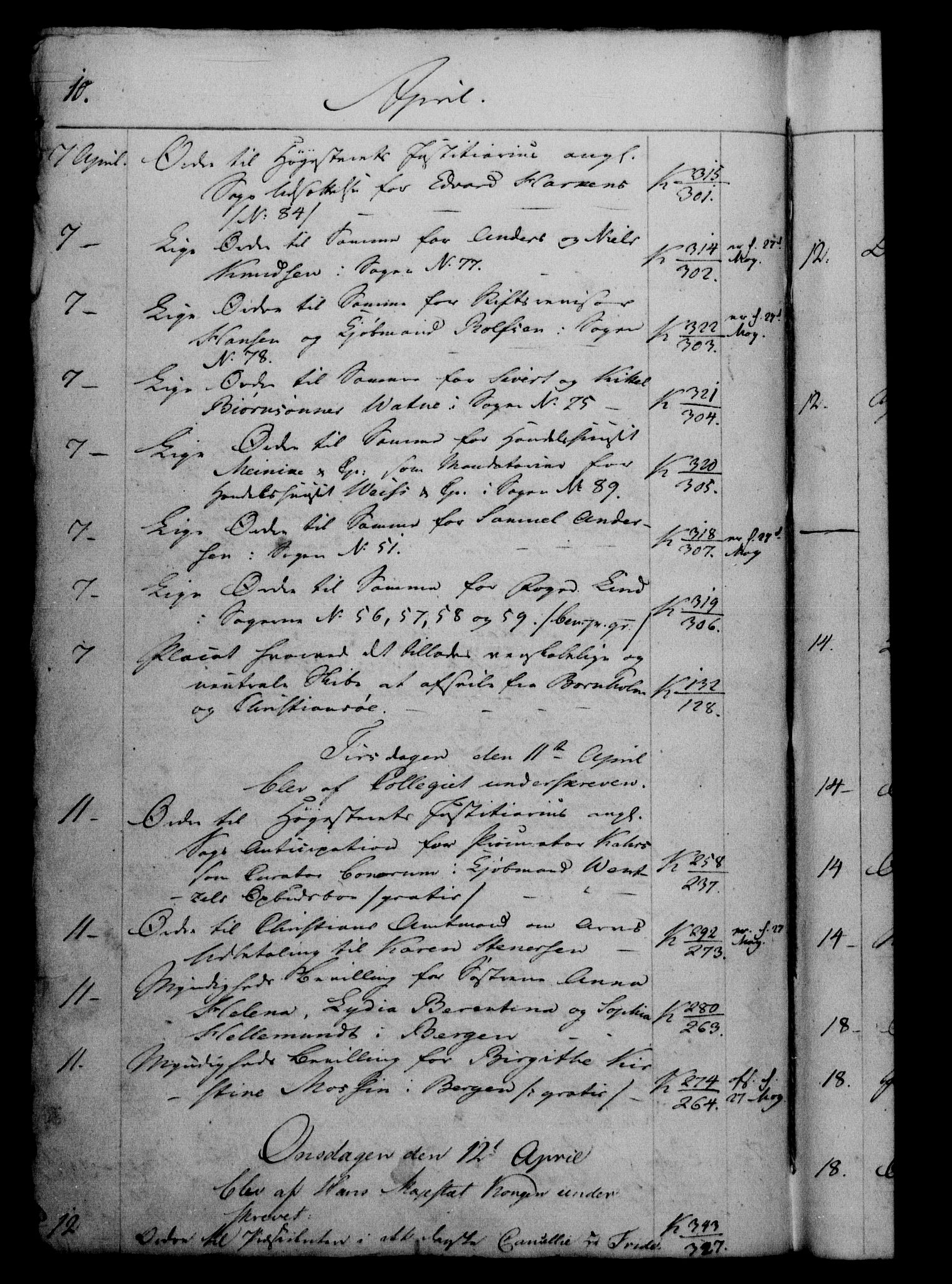 Danske Kanselli 1800-1814, RA/EA-3024/H/Hf/Hfb/Hfbc/L0010: Underskrivelsesbok m. register, 1809, s. 10