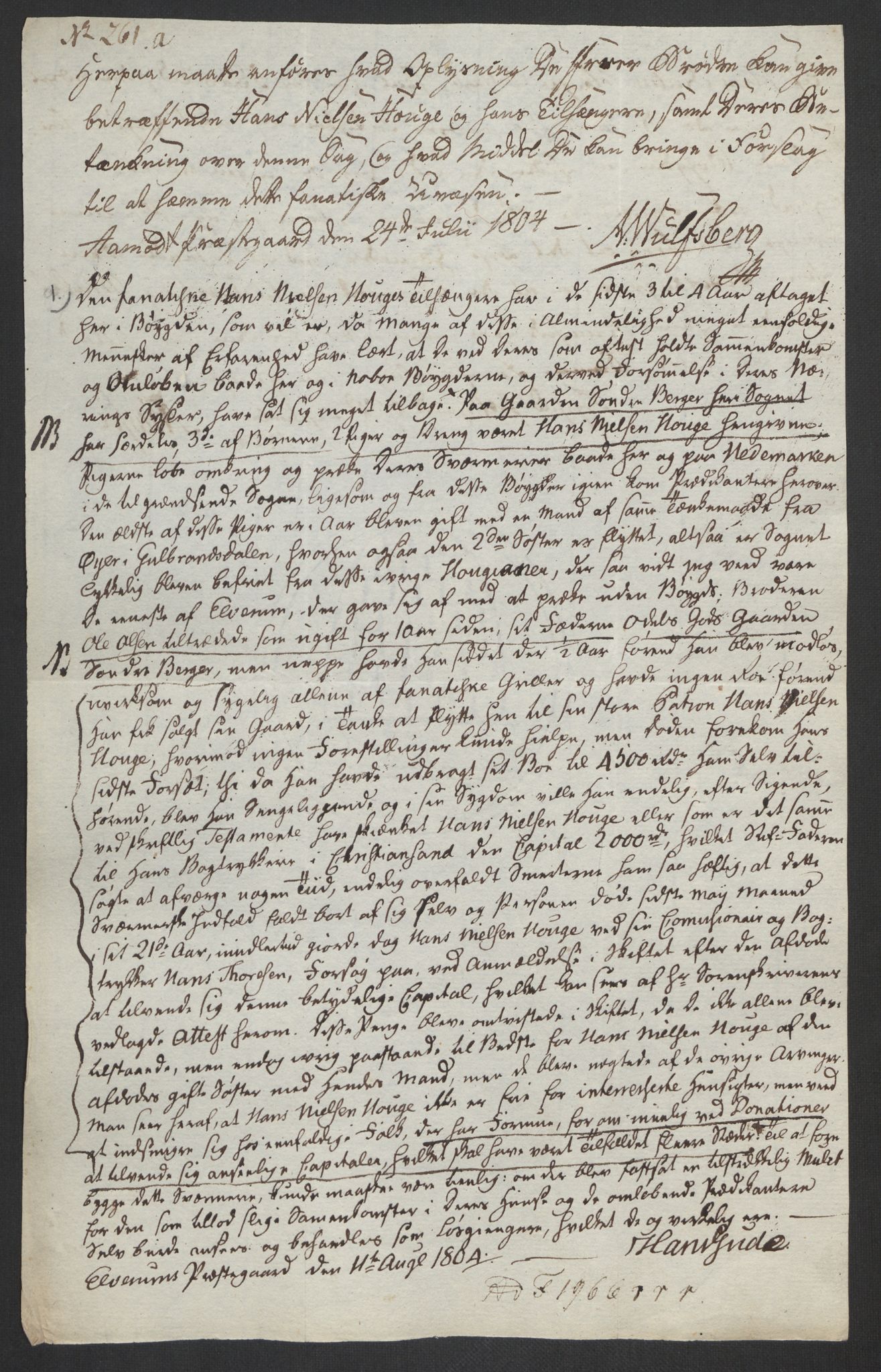 Justisdepartementet, Kommisjon i saken mot Hans Nielsen Hauge 1804, AV/RA-S-1151/D/L0003: Hans Nielsen Hauges sak, 1813, s. 555
