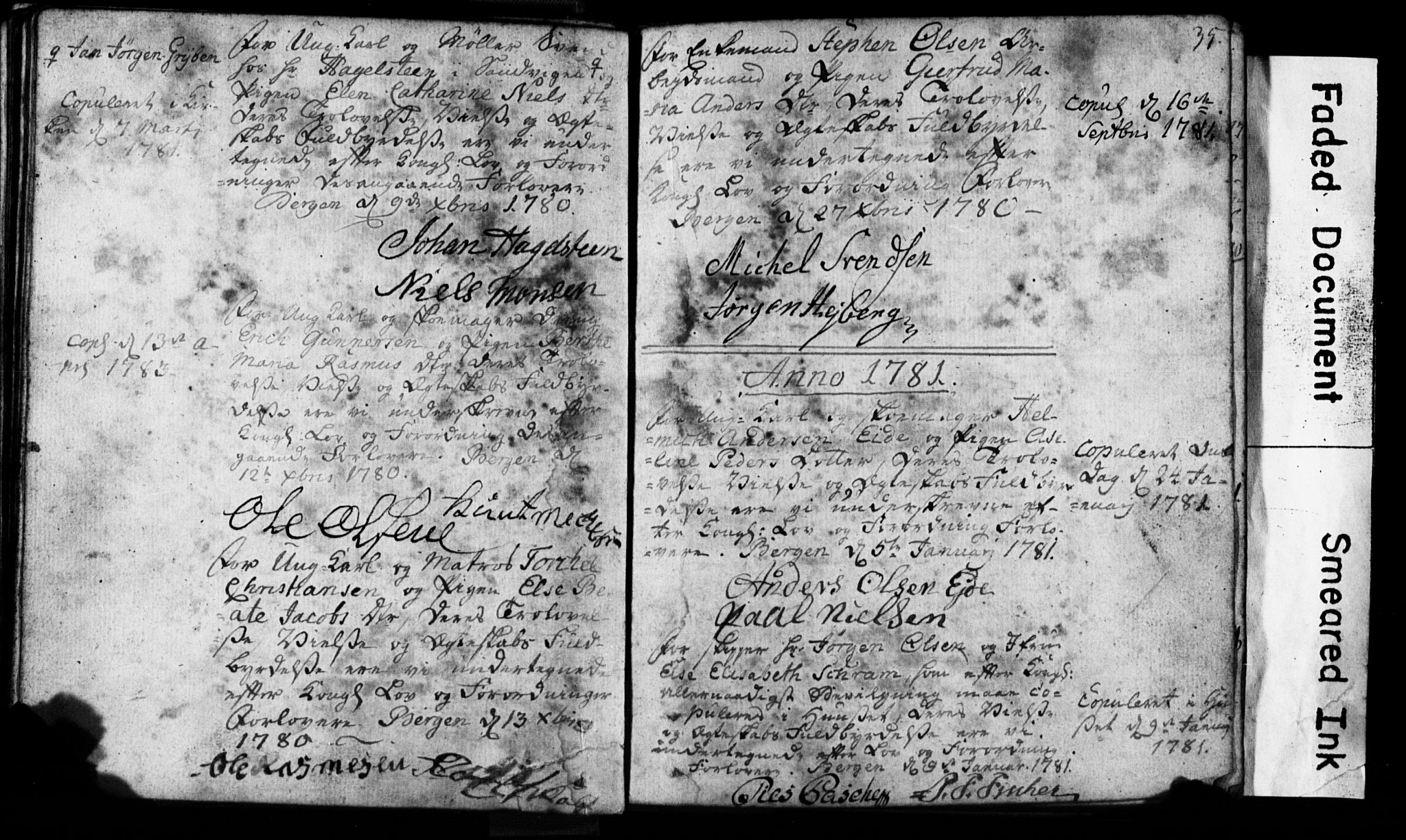 Korskirken sokneprestembete, SAB/A-76101: Forlovererklæringer nr. II.5.1, 1776-1816, s. 35