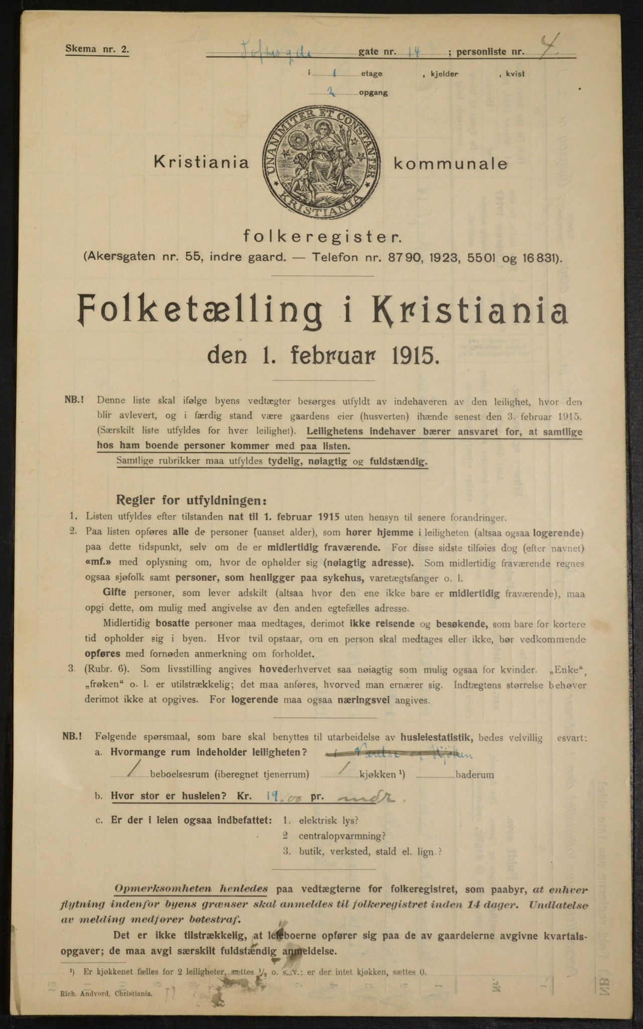 OBA, Kommunal folketelling 1.2.1915 for Kristiania, 1915, s. 111939