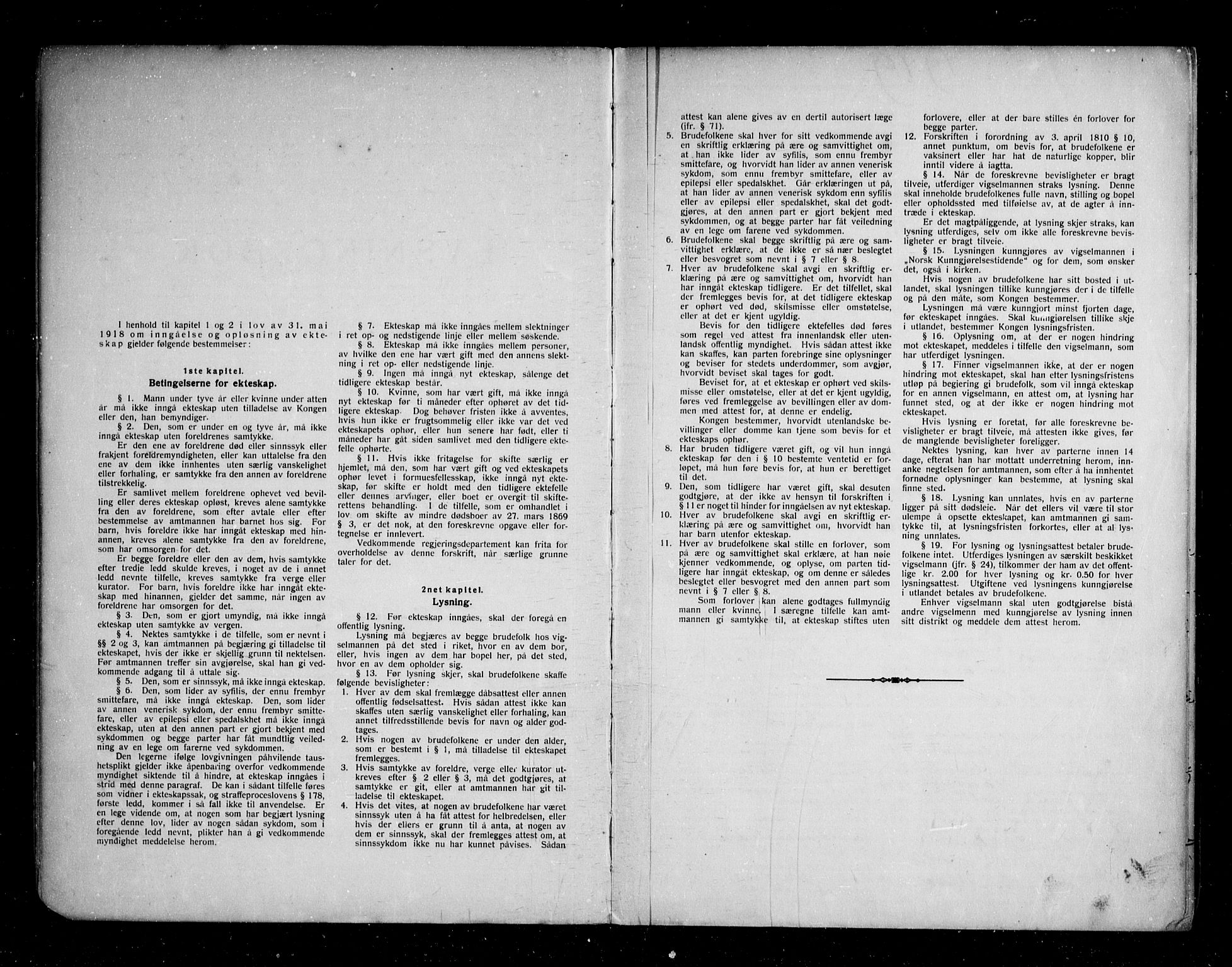 Hjartdal kirkebøker, SAKO/A-270/H/Ha/L0001: Lysningsprotokoll nr. 1, 1919-1967