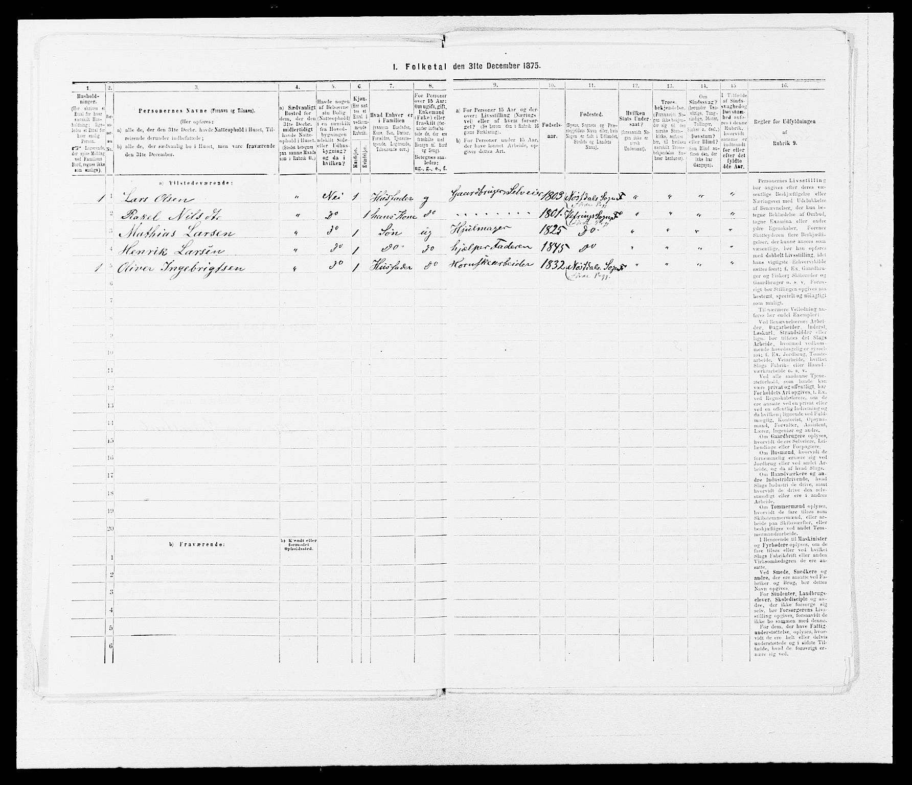 SAB, Folketelling 1875 for 1432P Førde prestegjeld, 1875, s. 1244