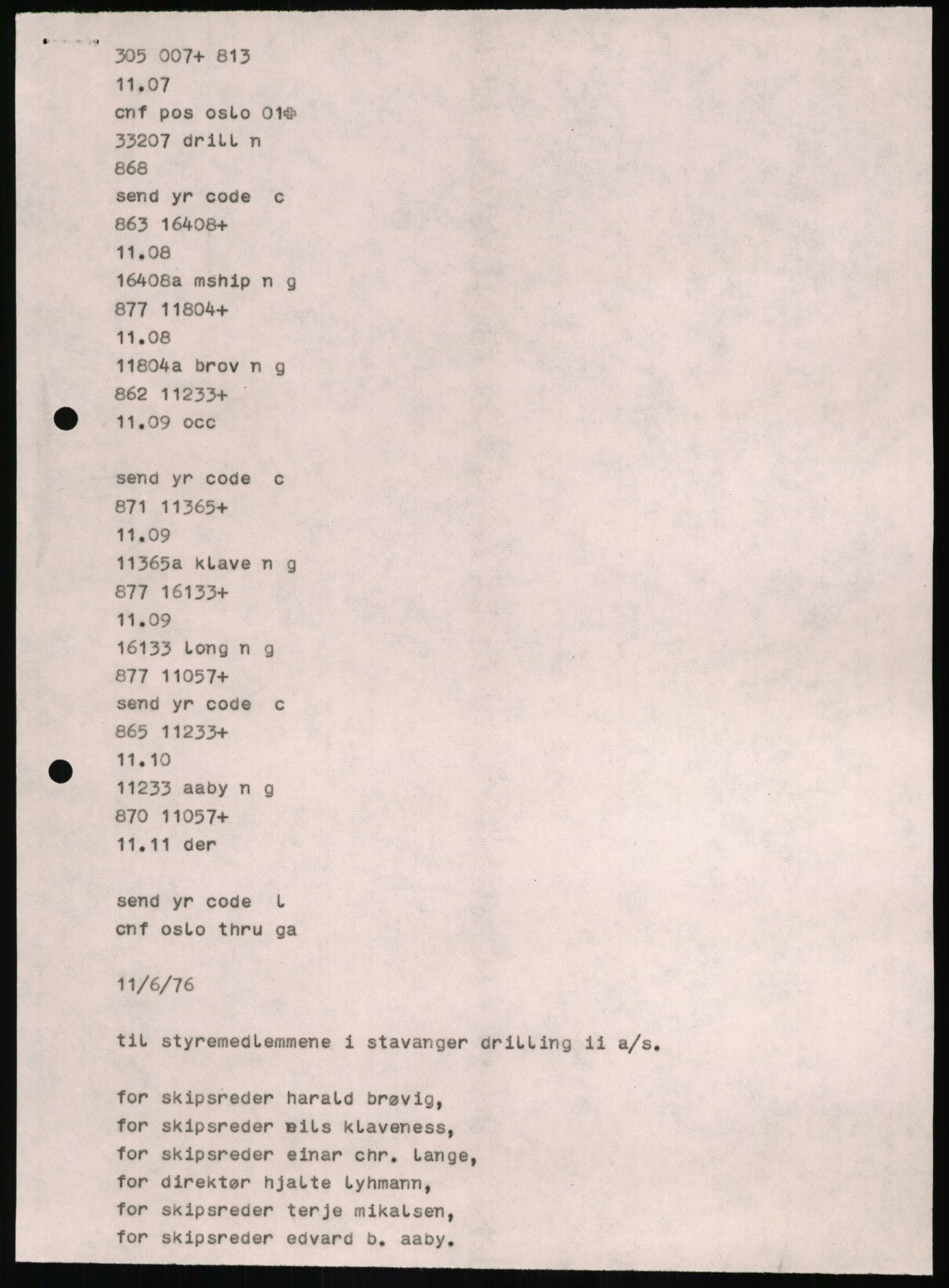 Pa 1503 - Stavanger Drilling AS, SAST/A-101906/A/Ab/Abc/L0006: Styrekorrespondanse Stavanger Drilling II A/S, 1974-1977, s. 380