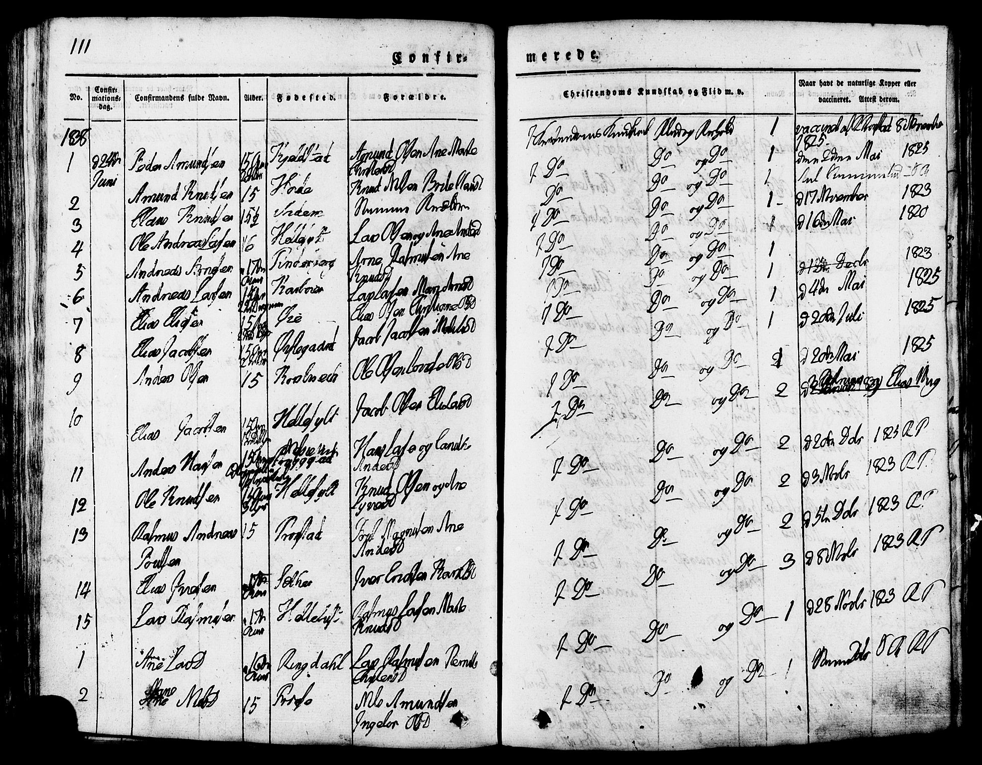 Ministerialprotokoller, klokkerbøker og fødselsregistre - Møre og Romsdal, SAT/A-1454/517/L0221: Ministerialbok nr. 517A01, 1827-1858, s. 111