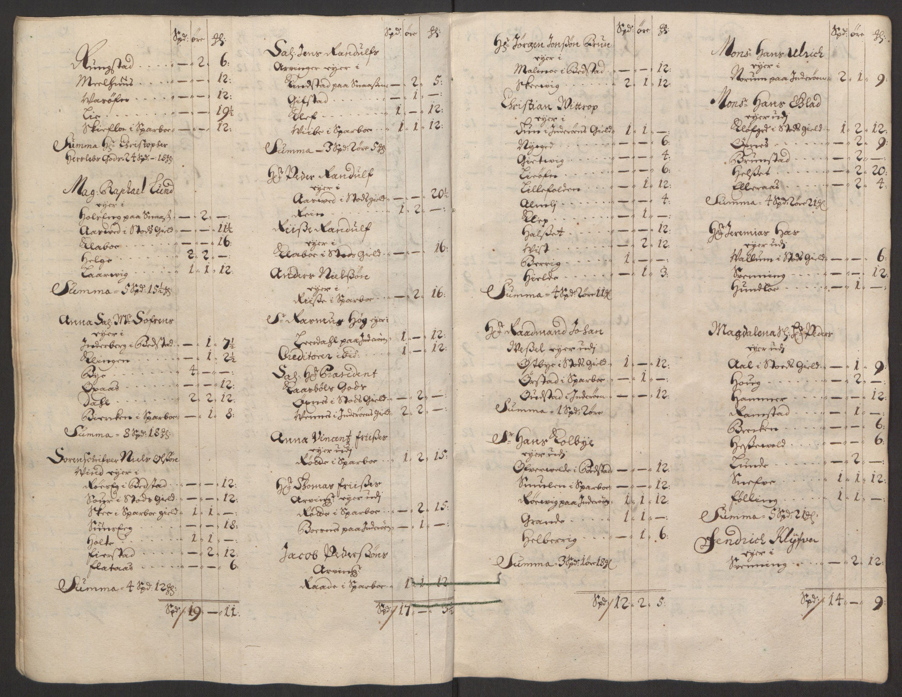 Rentekammeret inntil 1814, Reviderte regnskaper, Fogderegnskap, RA/EA-4092/R63/L4309: Fogderegnskap Inderøy, 1695-1697, s. 411