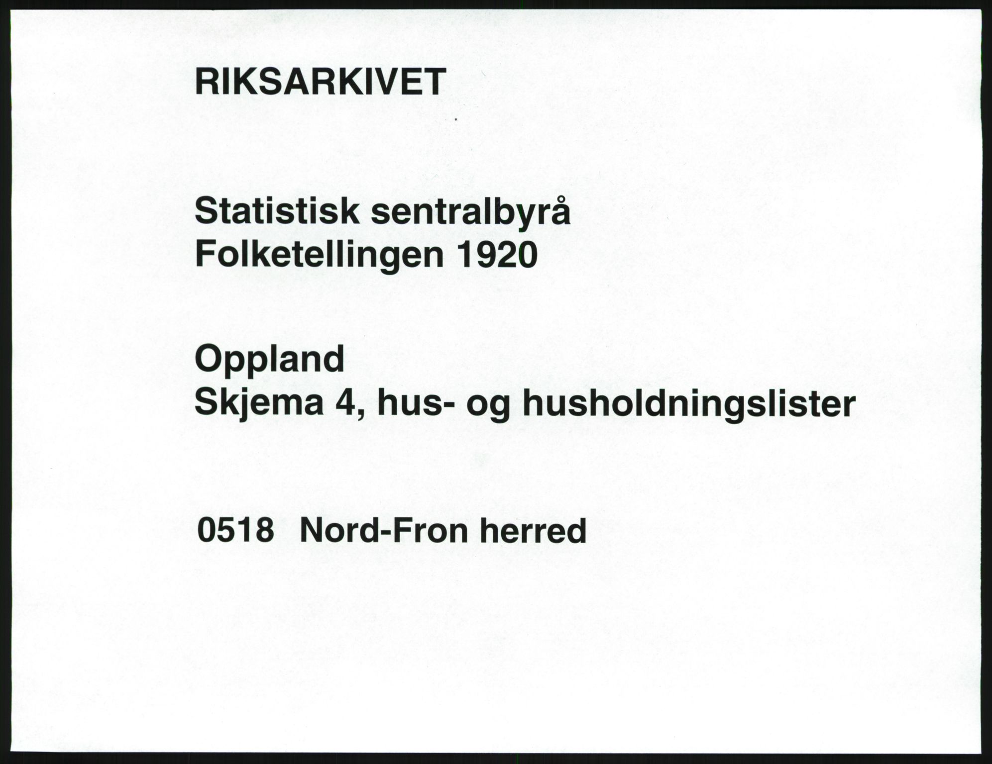 SAH, Folketelling 1920 for 0518 Nord-Fron herred, 1920, s. 48