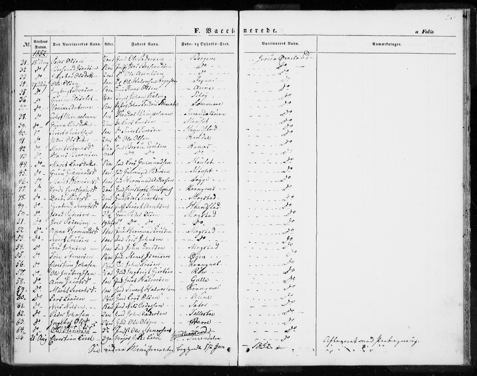 Ministerialprotokoller, klokkerbøker og fødselsregistre - Møre og Romsdal, AV/SAT-A-1454/595/L1043: Ministerialbok nr. 595A05, 1843-1851, s. 264