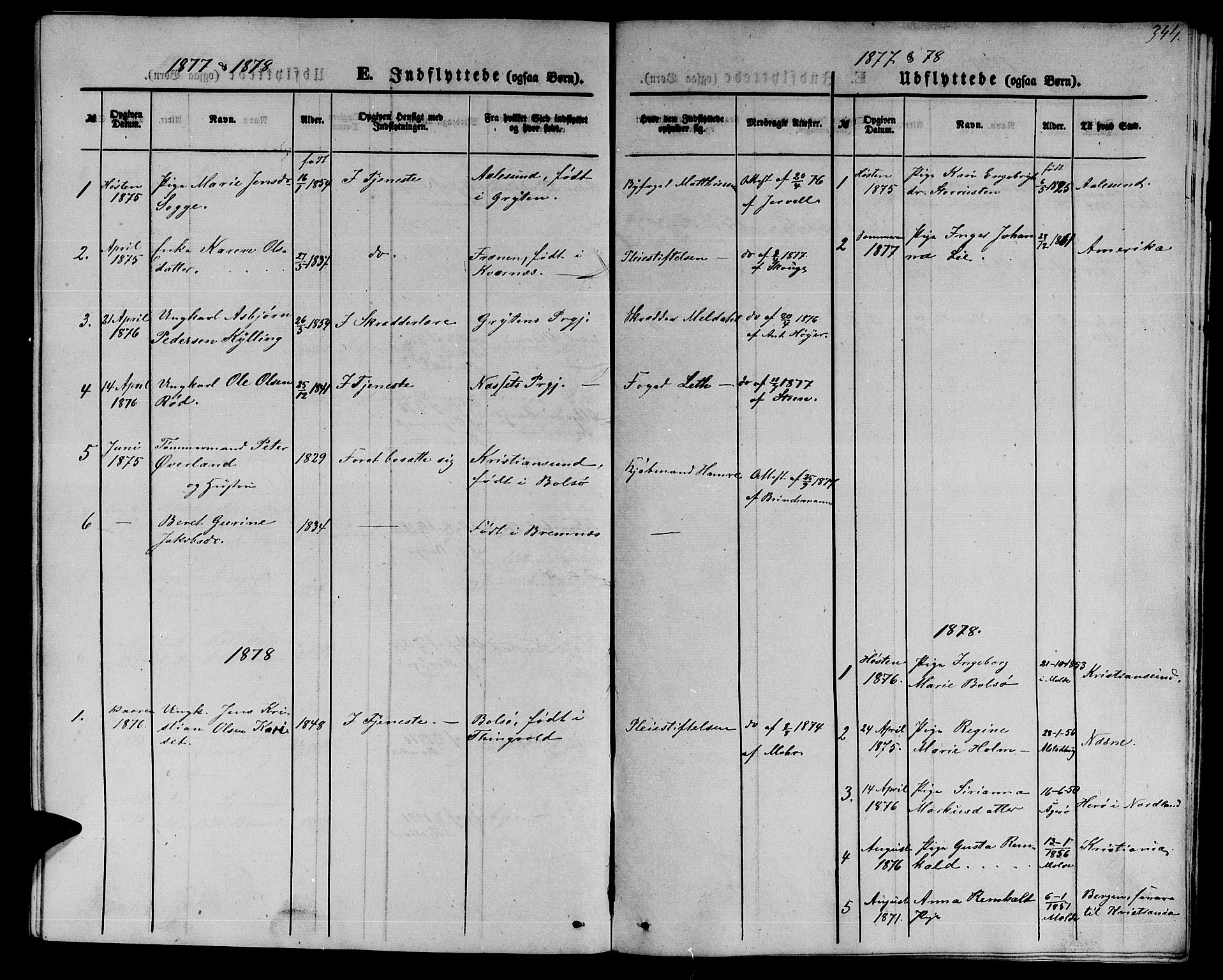 Ministerialprotokoller, klokkerbøker og fødselsregistre - Møre og Romsdal, SAT/A-1454/558/L0701: Klokkerbok nr. 558C02, 1862-1879, s. 344