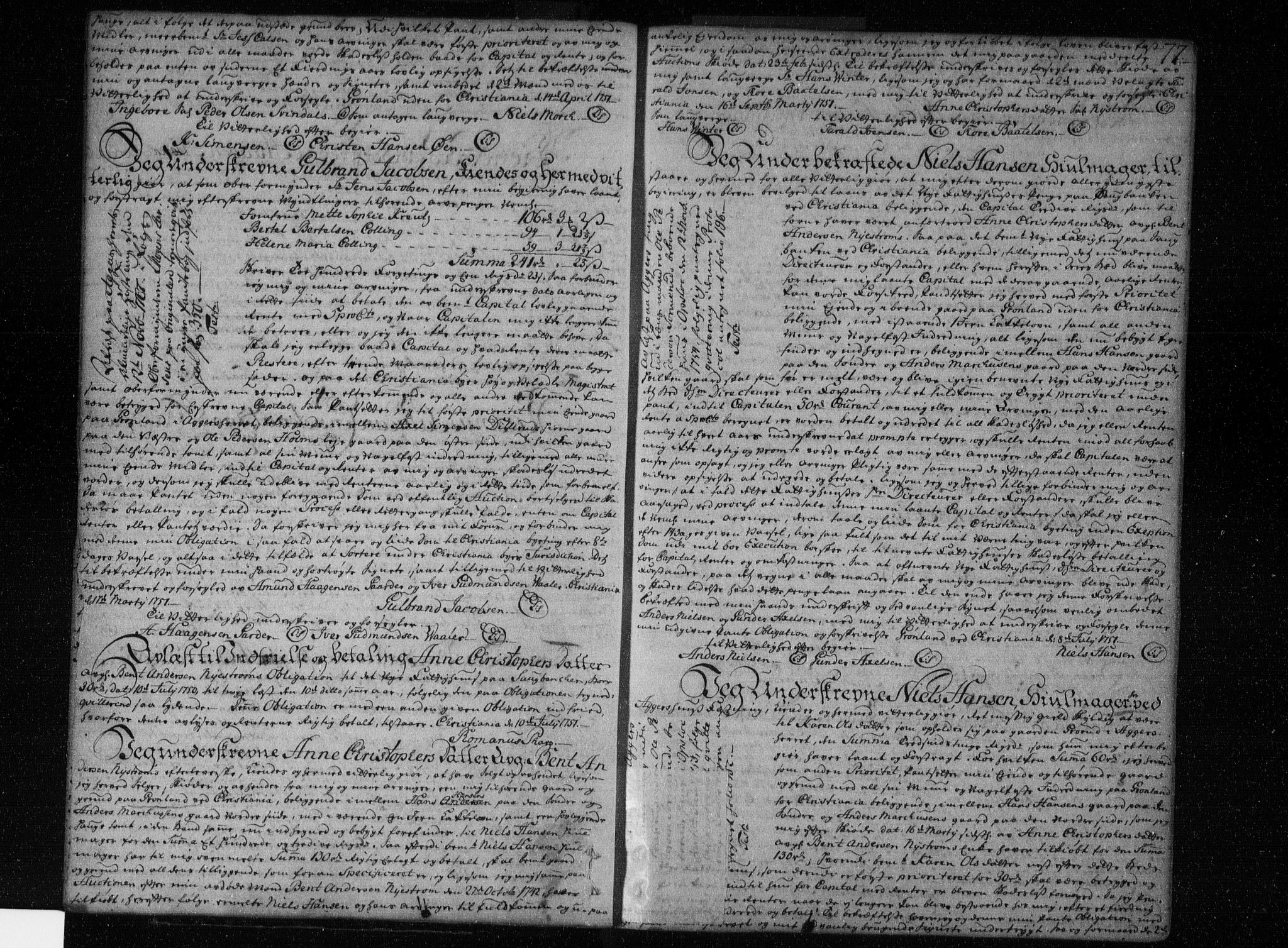 Aker sorenskriveri, AV/SAO-A-10895/G/Gb/Gba/L0003: Pantebok nr. I 3, 1750-1761, s. 77
