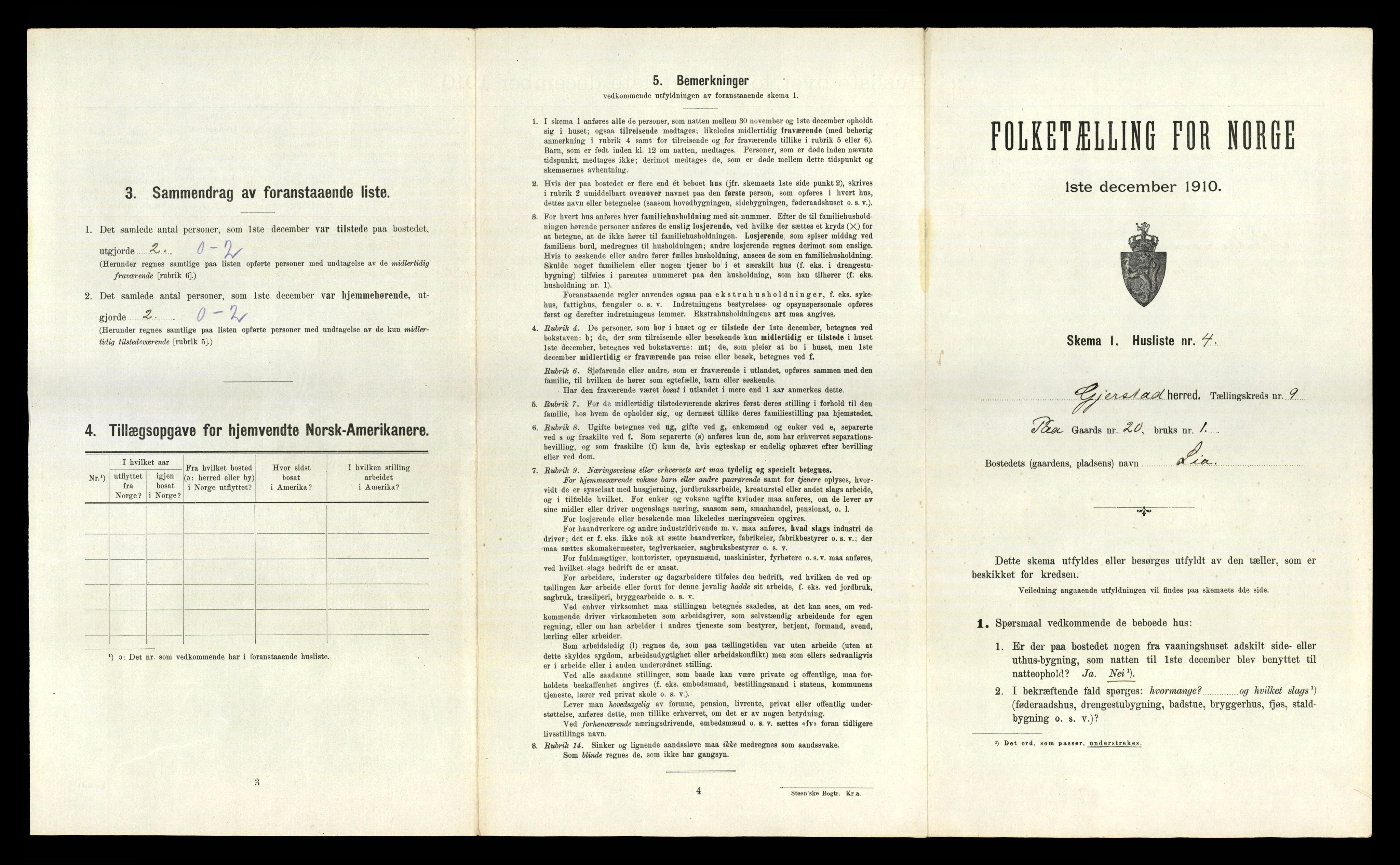 RA, Folketelling 1910 for 0911 Gjerstad herred, 1910, s. 711