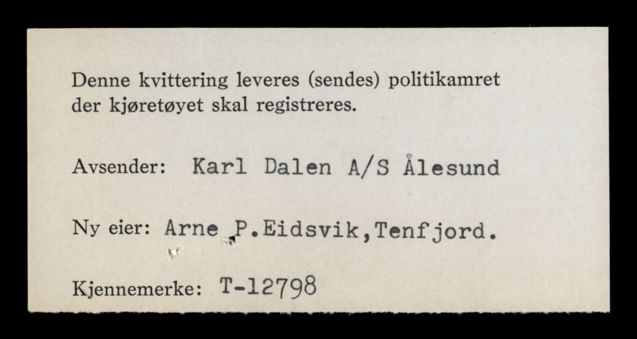 Møre og Romsdal vegkontor - Ålesund trafikkstasjon, AV/SAT-A-4099/F/Fe/L0035: Registreringskort for kjøretøy T 12653 - T 12829, 1927-1998, s. 2431