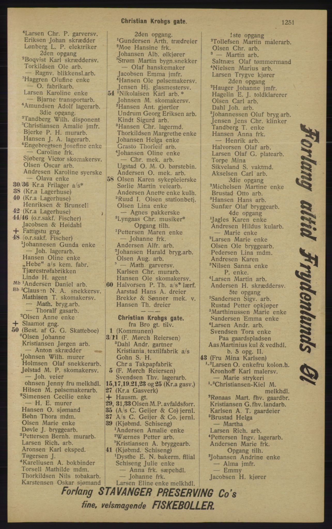 Kristiania/Oslo adressebok, PUBL/-, 1913, s. 1207