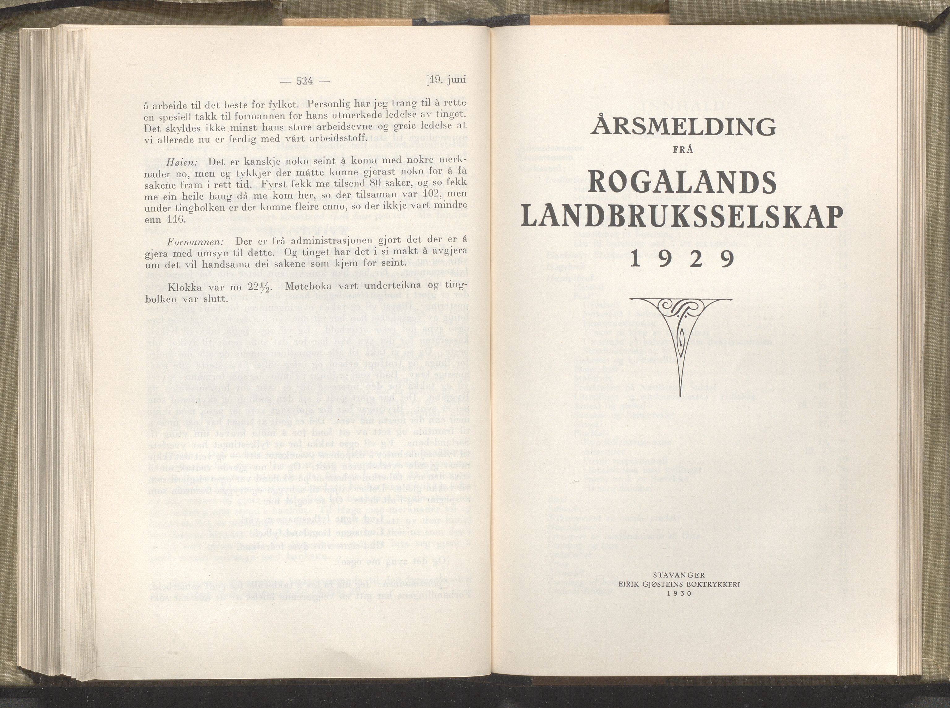 Rogaland fylkeskommune - Fylkesrådmannen , IKAR/A-900/A/Aa/Aaa/L0049: Møtebok , 1930, s. 524-1