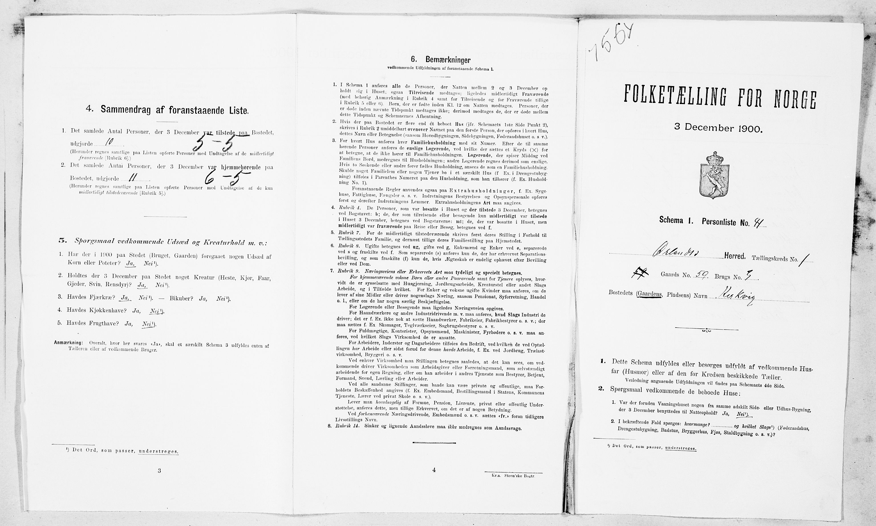 SAT, Folketelling 1900 for 1621 Ørland herred, 1900, s. 168