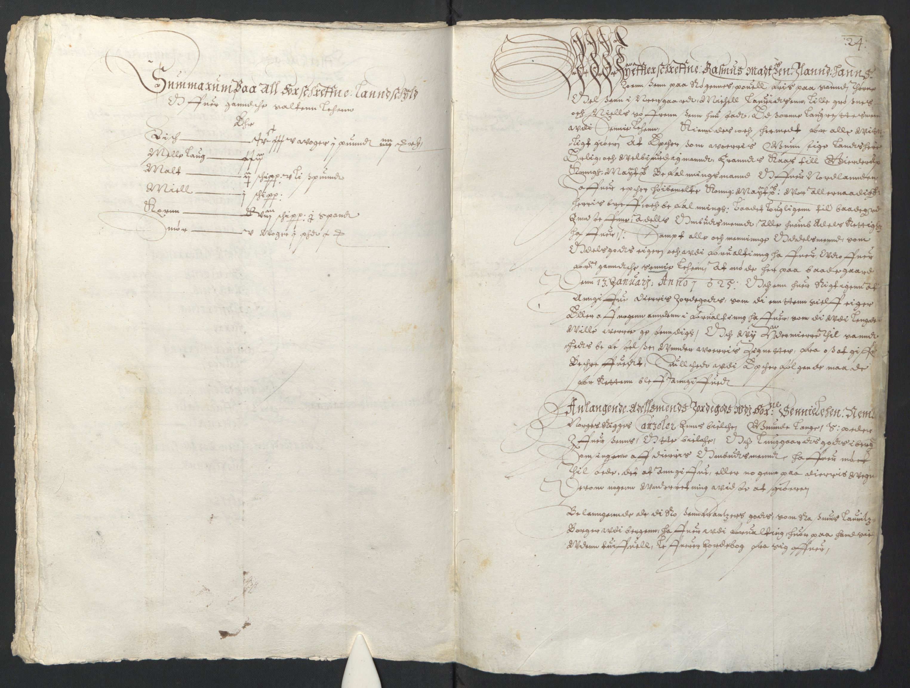 Stattholderembetet 1572-1771, AV/RA-EA-2870/Ek/L0013/0002: Jordebøker til utlikning av rosstjeneste 1624-1626: / Adels- og odelsjordebok for de nordlandske len, 1625, s. 27