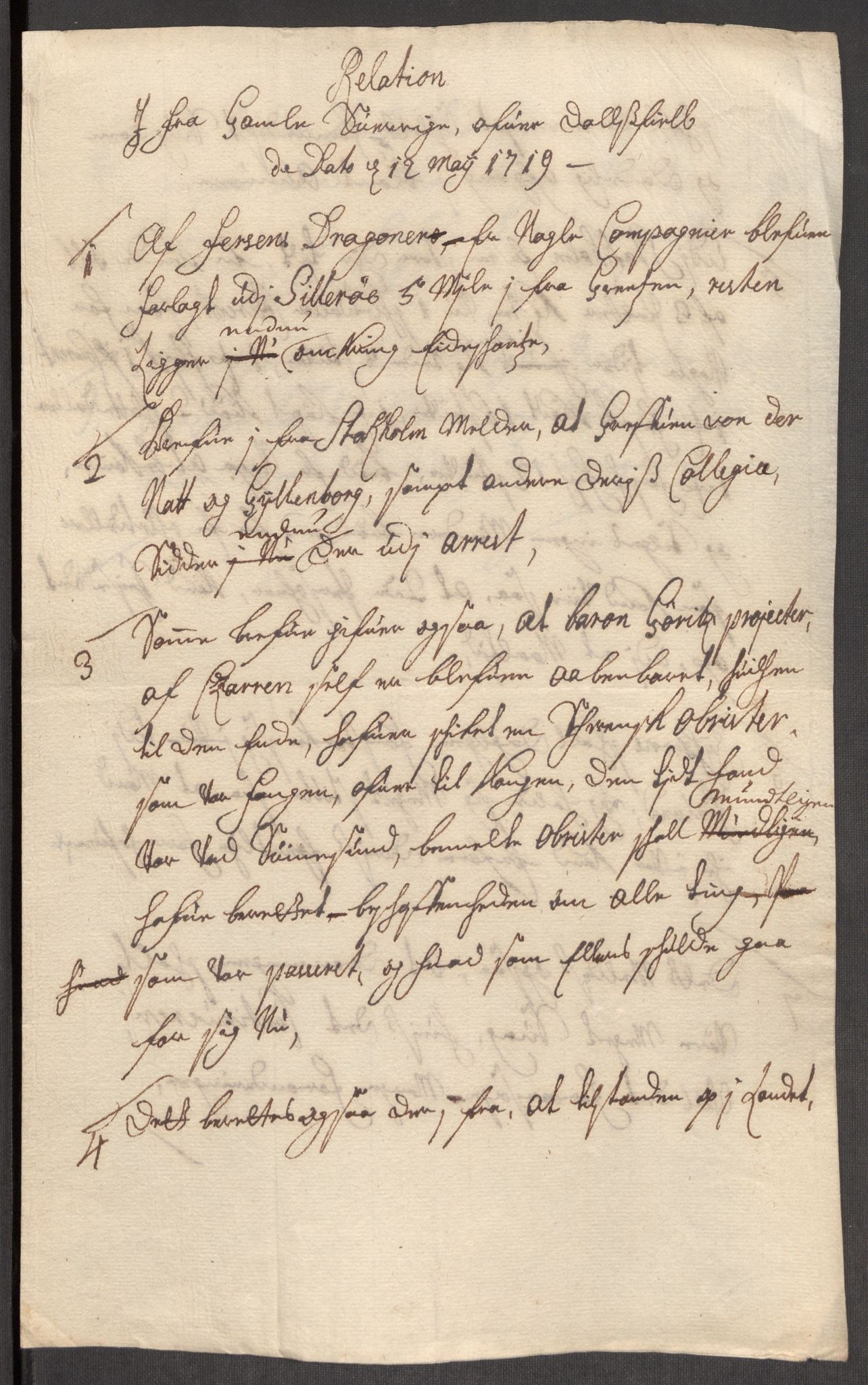 Kommanderende general (KG I) med Det norske krigsdirektorium, AV/RA-EA-5419/E/Eb/L0012: Kunnskap om fienden, kronologisk ordnet, 1718-1719, s. 677