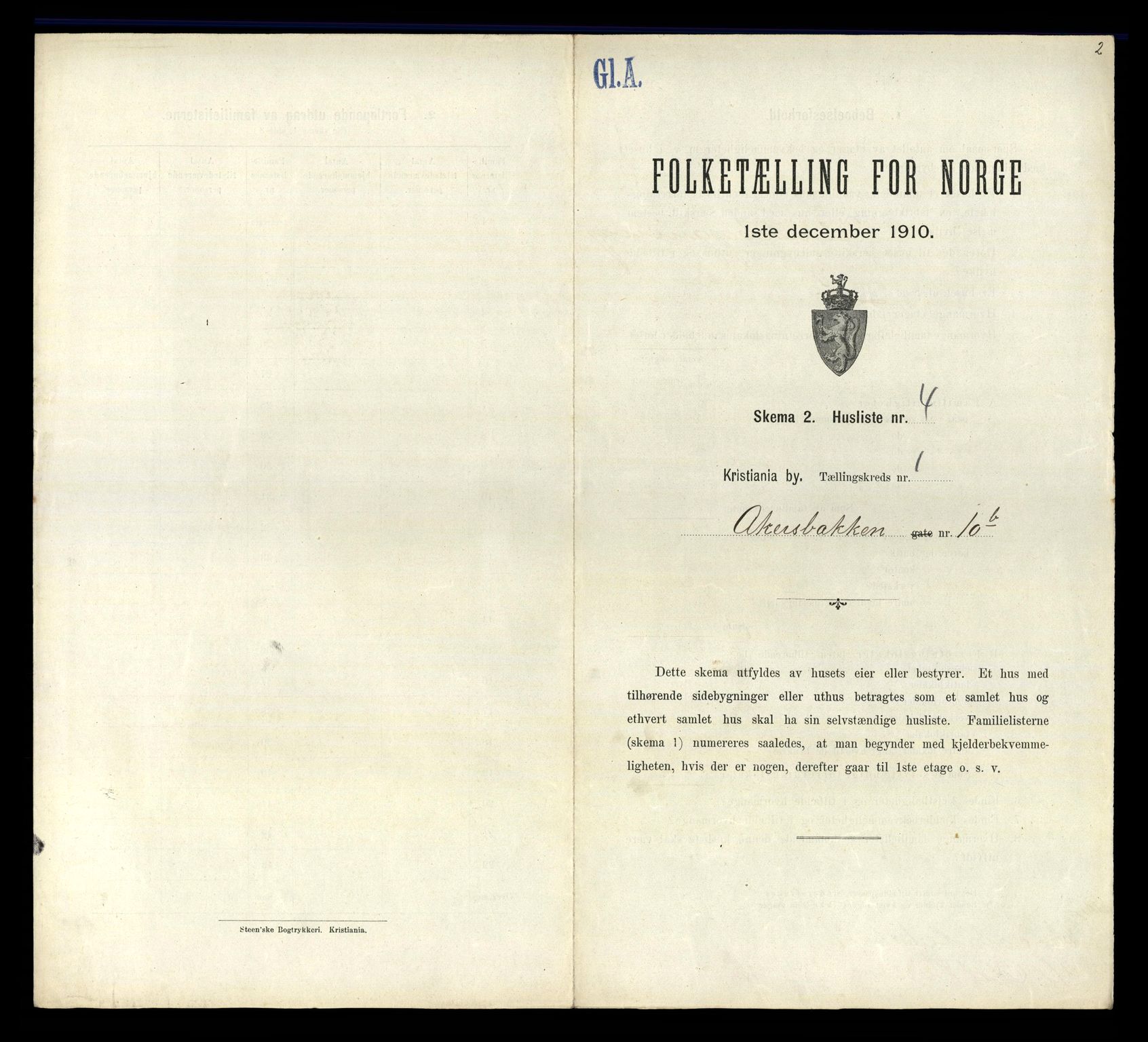 RA, Folketelling 1910 for 0301 Kristiania kjøpstad, 1910, s. 1789