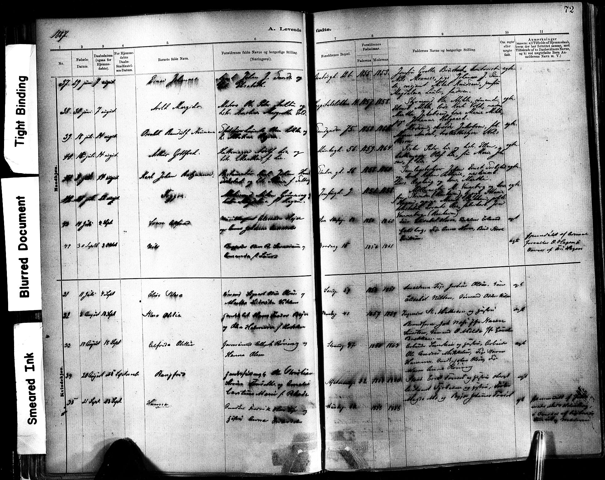 Ministerialprotokoller, klokkerbøker og fødselsregistre - Sør-Trøndelag, SAT/A-1456/602/L0119: Ministerialbok nr. 602A17, 1880-1901, s. 72