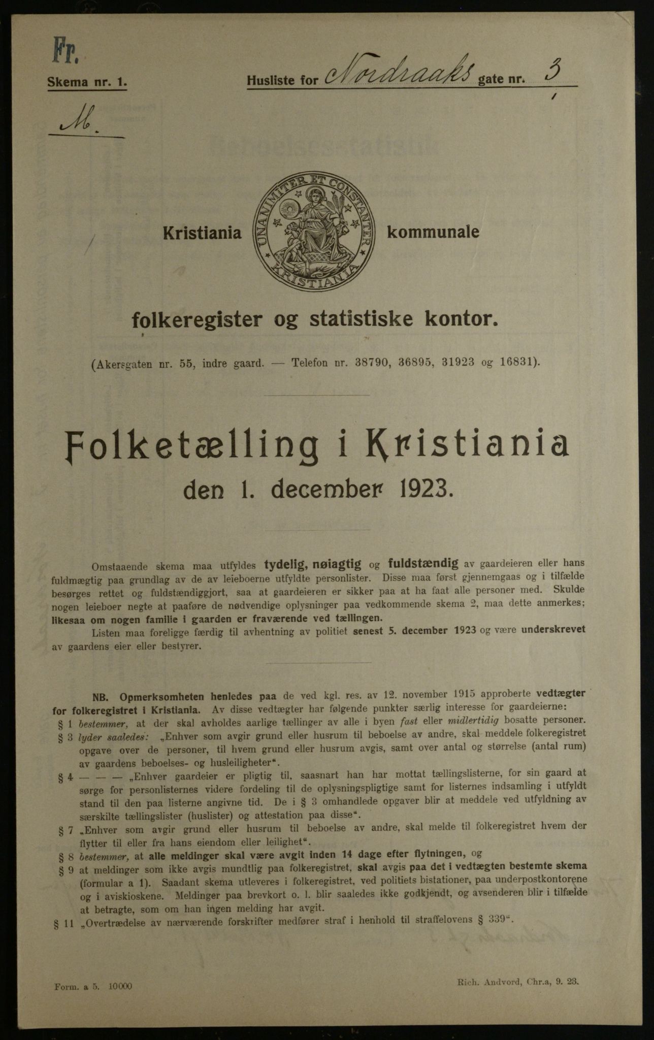 OBA, Kommunal folketelling 1.12.1923 for Kristiania, 1923, s. 80590