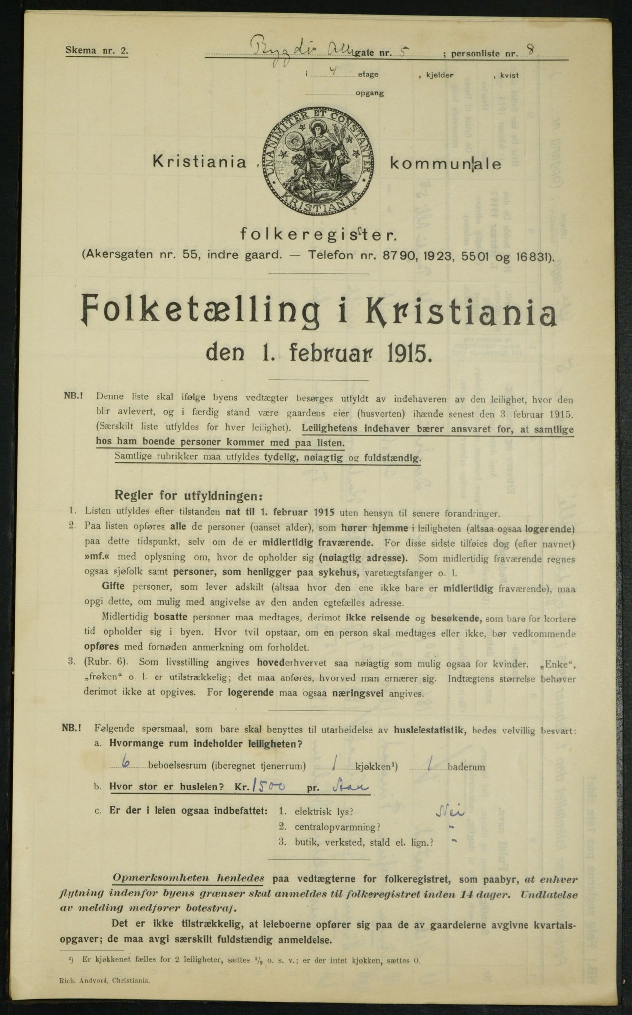 OBA, Kommunal folketelling 1.2.1915 for Kristiania, 1915, s. 10212