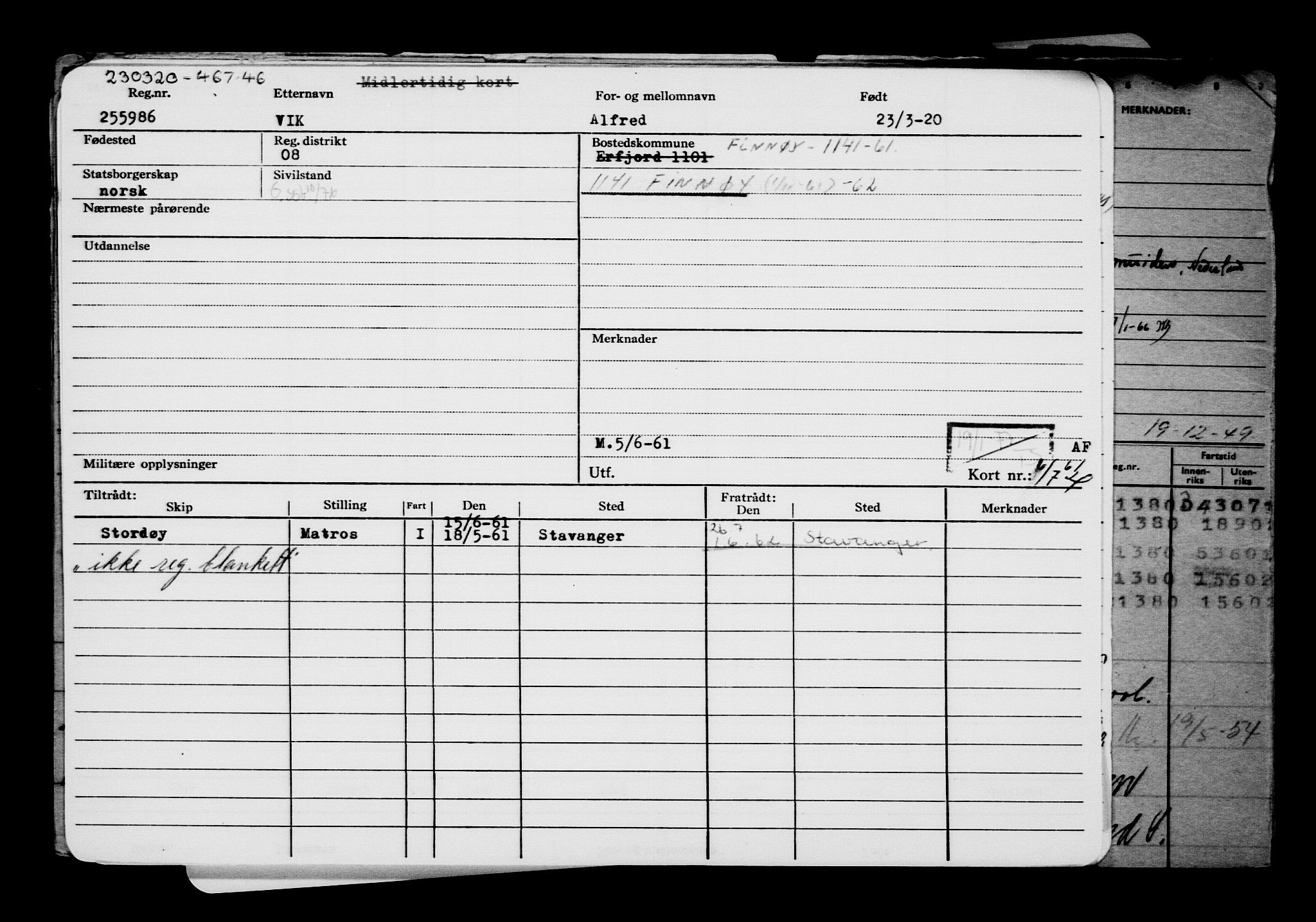 Direktoratet for sjømenn, AV/RA-S-3545/G/Gb/L0178: Hovedkort, 1920, s. 567