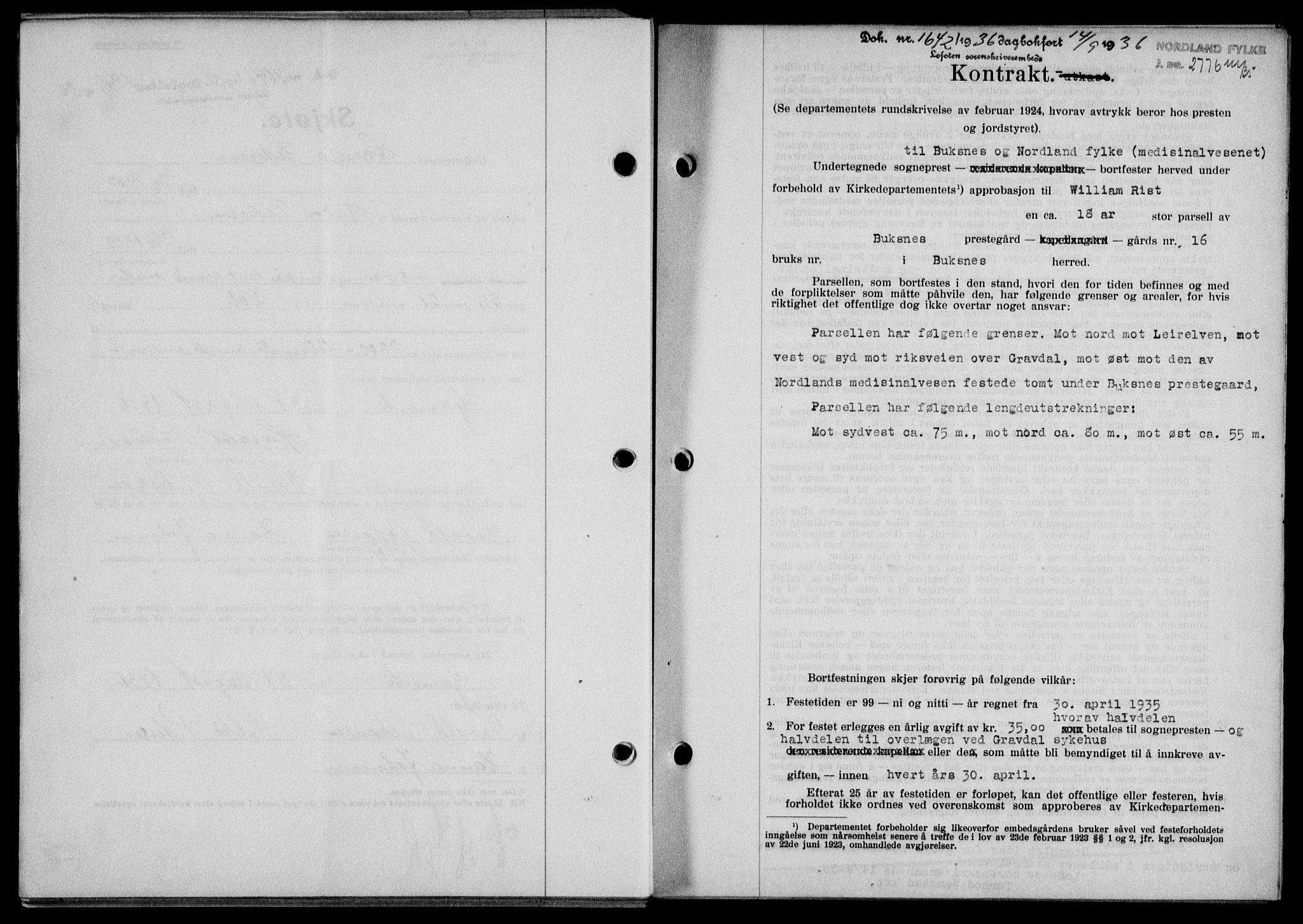 Lofoten sorenskriveri, SAT/A-0017/1/2/2C/L0001a: Pantebok nr. 1a, 1936-1937, Dagboknr: 1642/1936