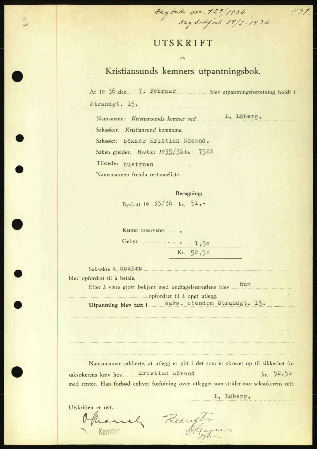 Kristiansund byfogd, SAT/A-4587/A/27: Pantebok nr. 28, 1934-1936, Tingl.dato: 19.02.1936