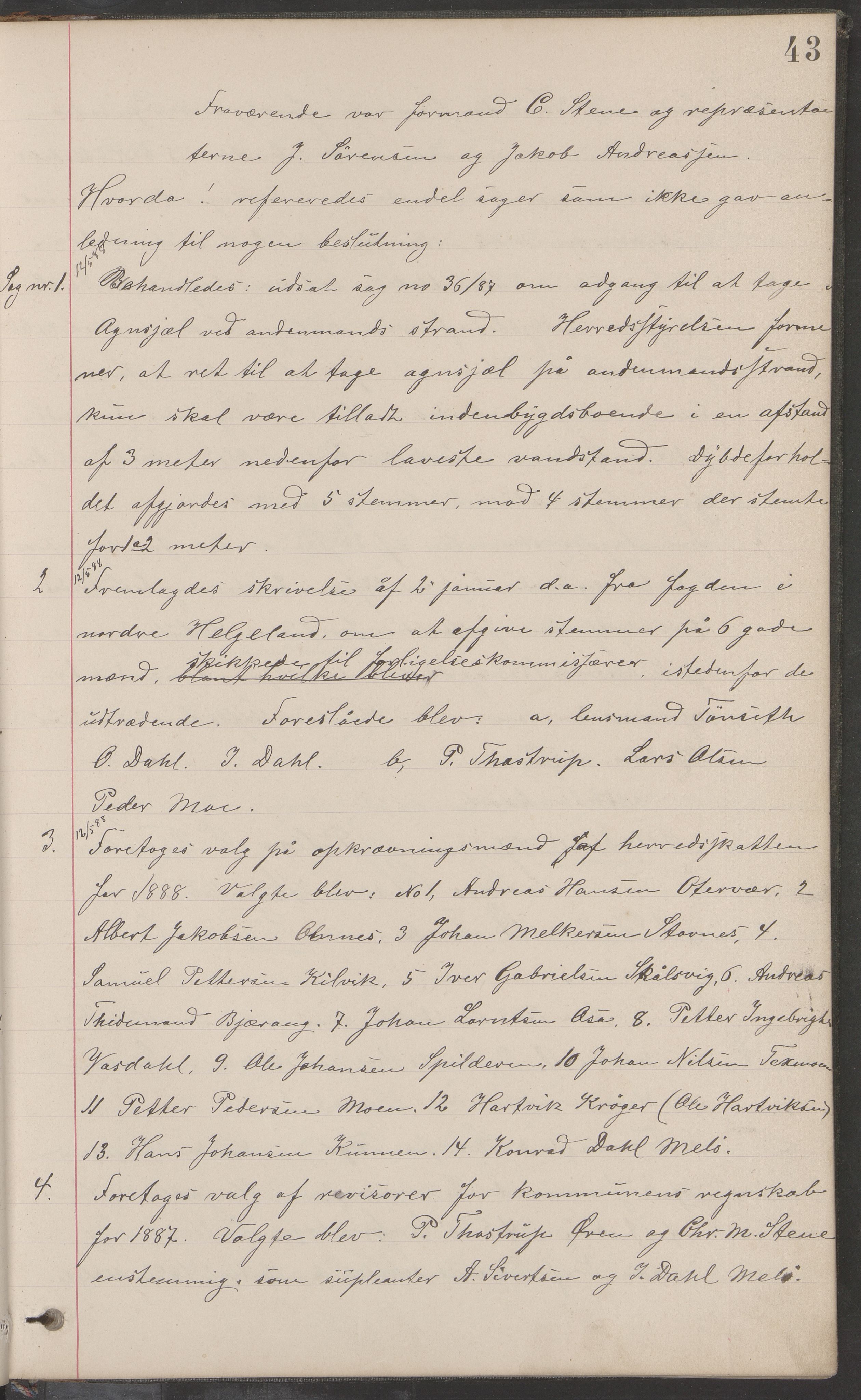 Meløy kommune. Formannskapet, AIN/K-18370.150/100/L0001: Forhandlingsprotokoll, 1884-1895