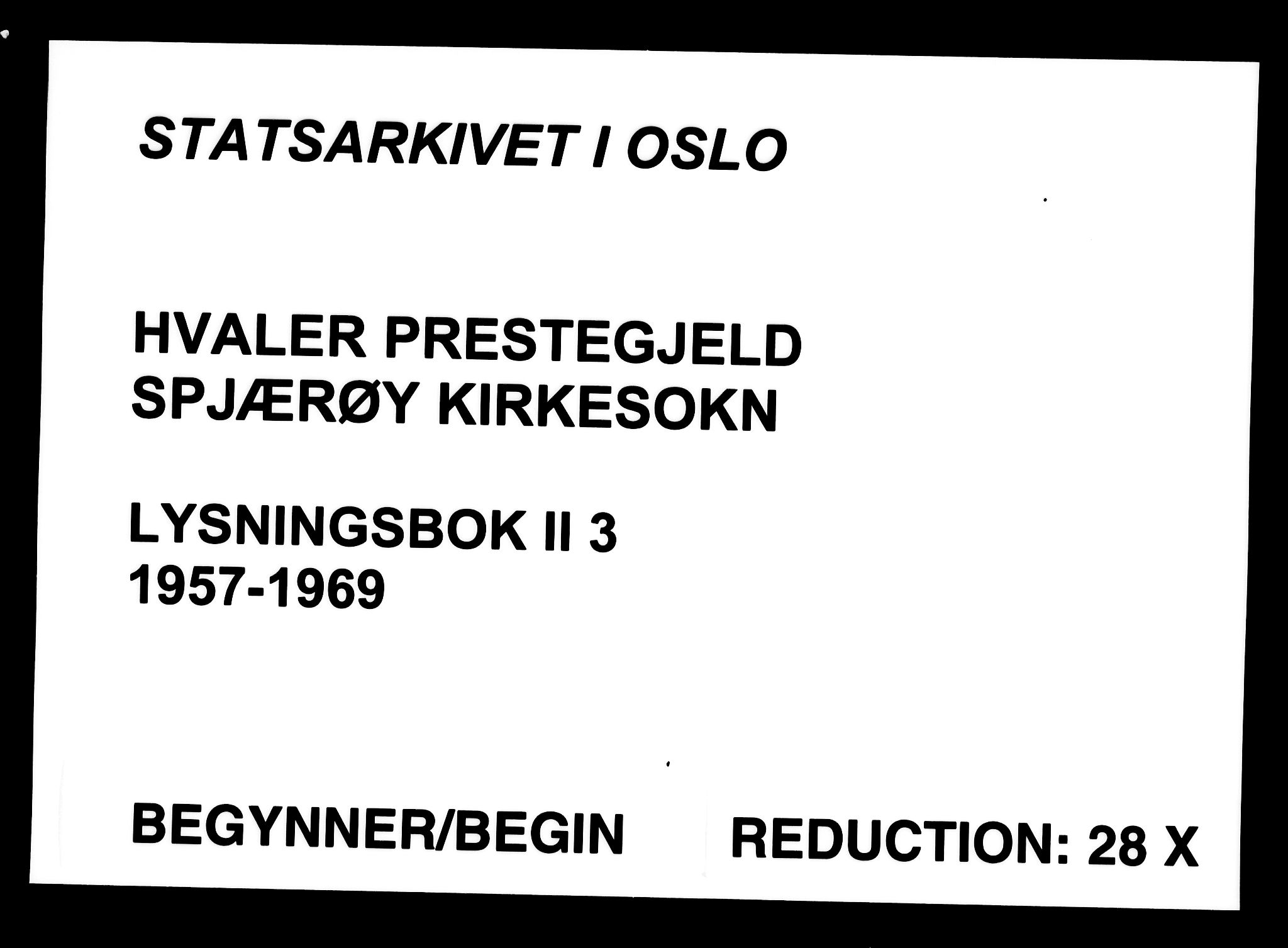 Hvaler prestekontor Kirkebøker, SAO/A-2001/H/Hb/L0003: Lysningsprotokoll nr. II 3, 1957-1969