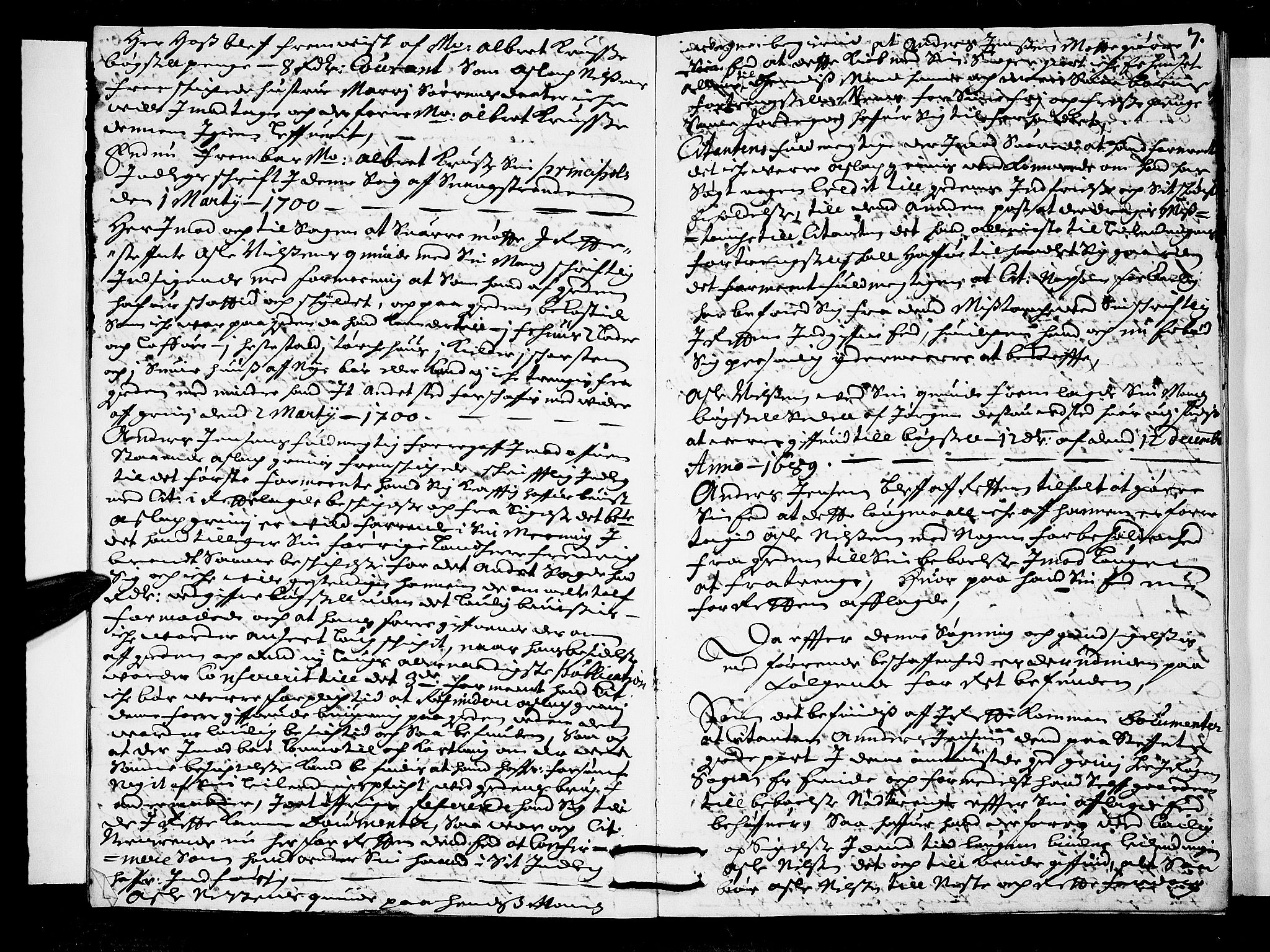 Lier, Røyken og Hurum sorenskriveri, AV/SAKO-A-89/F/Fa/L0038: Tingbok, 1700, s. 7