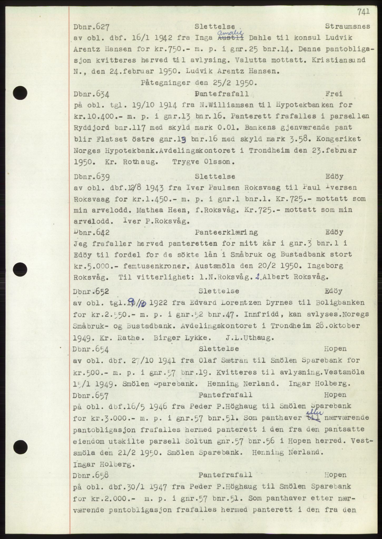 Nordmøre sorenskriveri, SAT/A-4132/1/2/2Ca: Pantebok nr. C82b, 1946-1951, Dagboknr: 627/1950