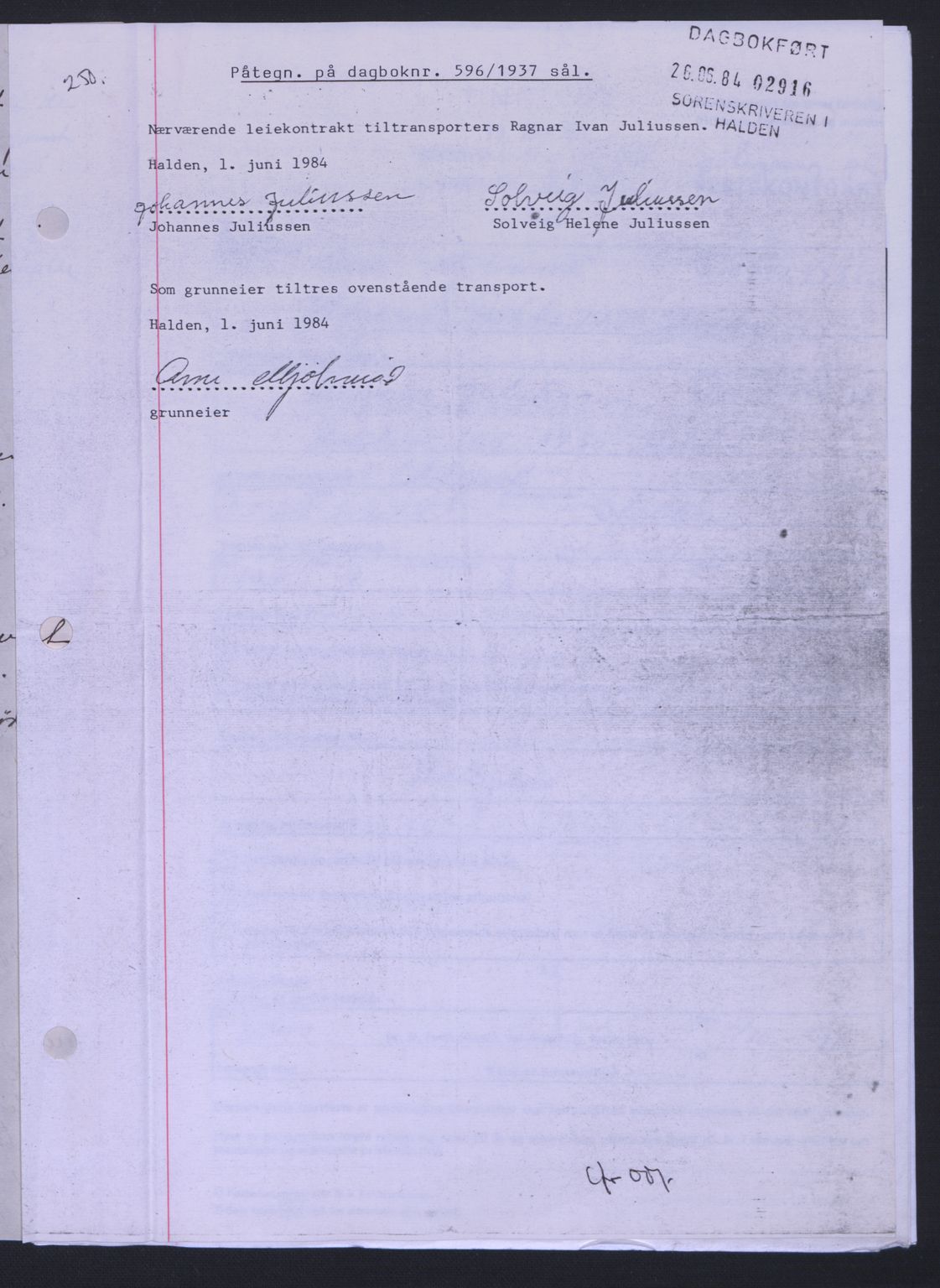 Idd og Marker sorenskriveri, AV/SAO-A-10283/G/Gb/Gbb/L0002: Pantebok nr. A2, 1937-1938, Dagboknr: 596/1937